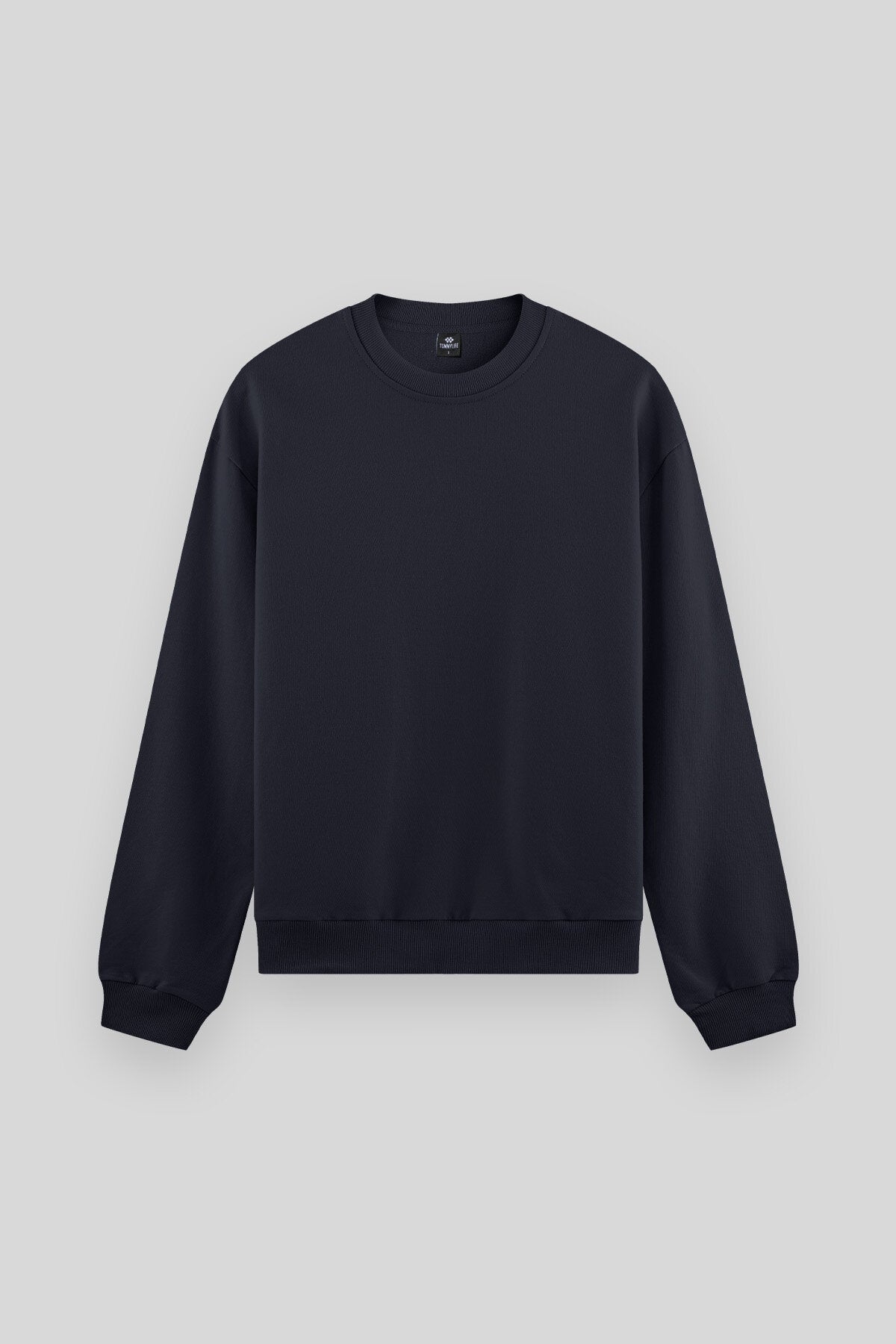 Lacivert Basic O Yaka Rahat Form Erkek Sweatshirt - 88053