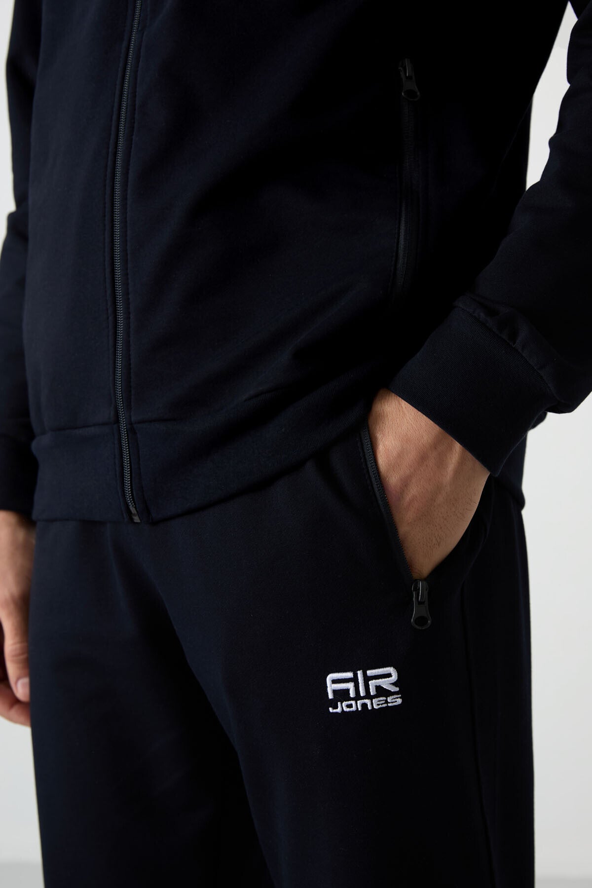 Troy Lacivert Standart Kalıp Erkek Eşofman Takım - 85196