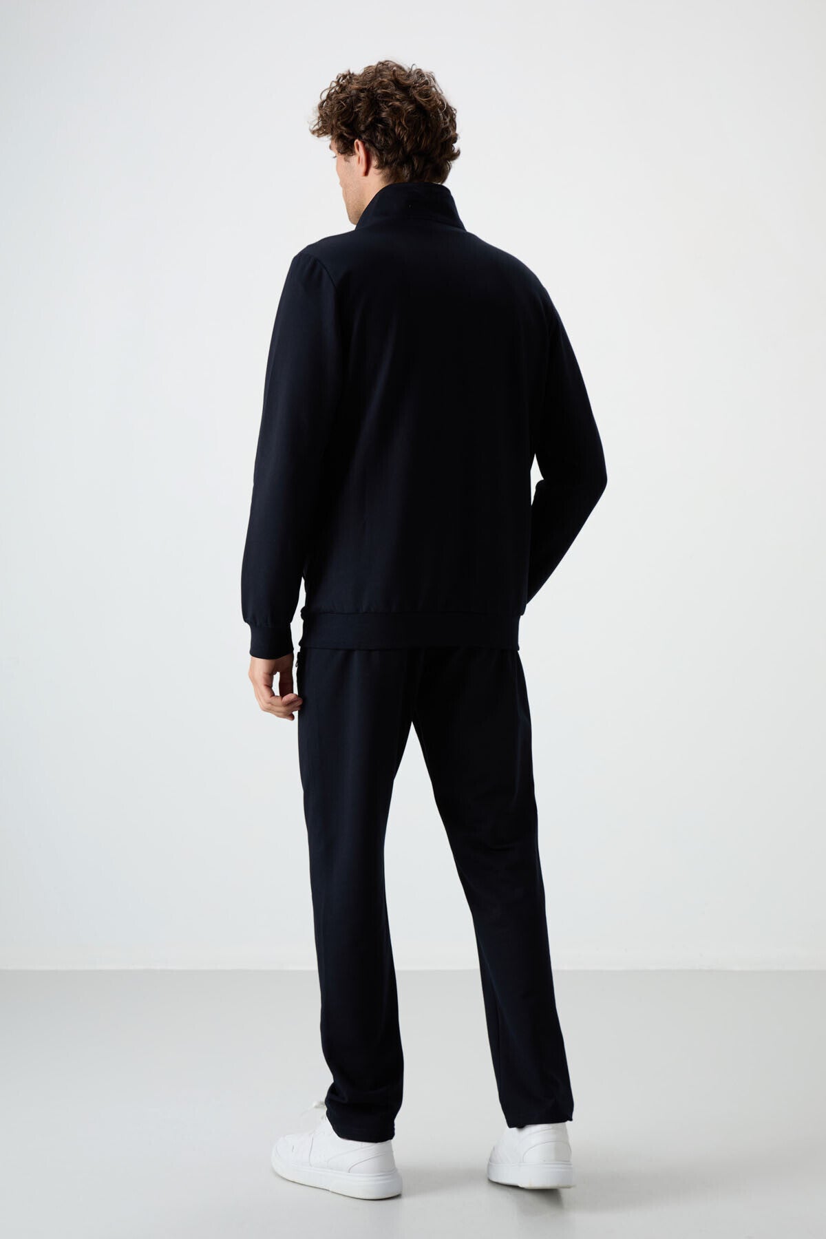 Troy Lacivert Standart Kalıp Erkek Eşofman Takım - 85196