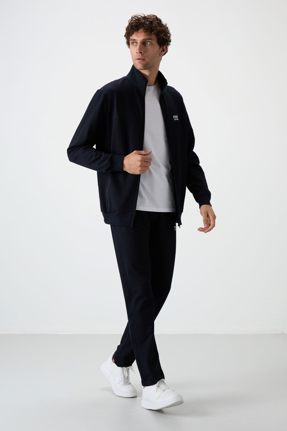 Troy Lacivert Standart Kalıp Erkek Eşofman Takım - 85196