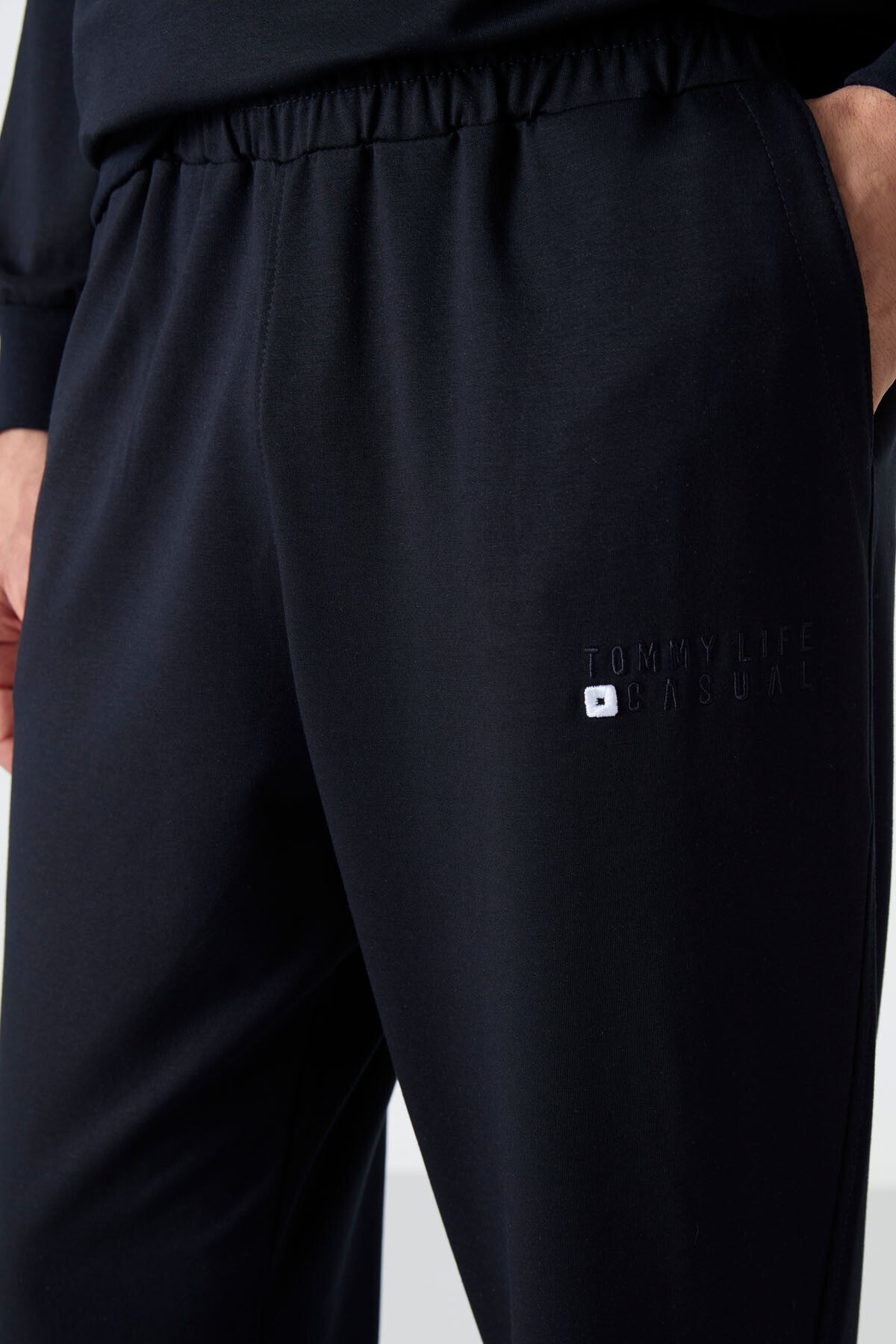 Lacivert Casual O Yaka Jogger Erkek Oversize Eşofman Takımı - 85120