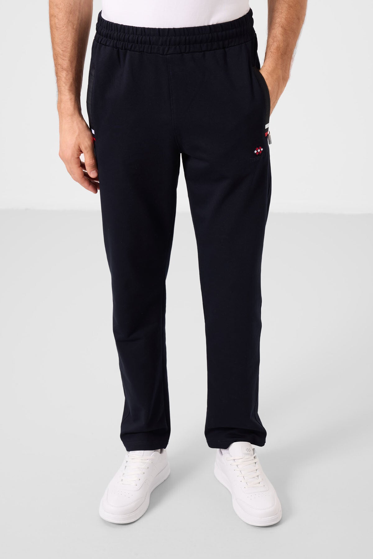 Lacivert Fermuar Cepli Dar Kalıp Klasik Paça Erkek Eşofman Alt - 84649