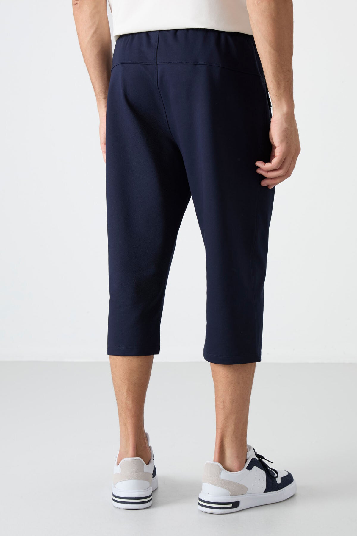 Lacivert Fermuar Cepli Standart Kalıp Klasik Paça Erkek Kapri - 83091