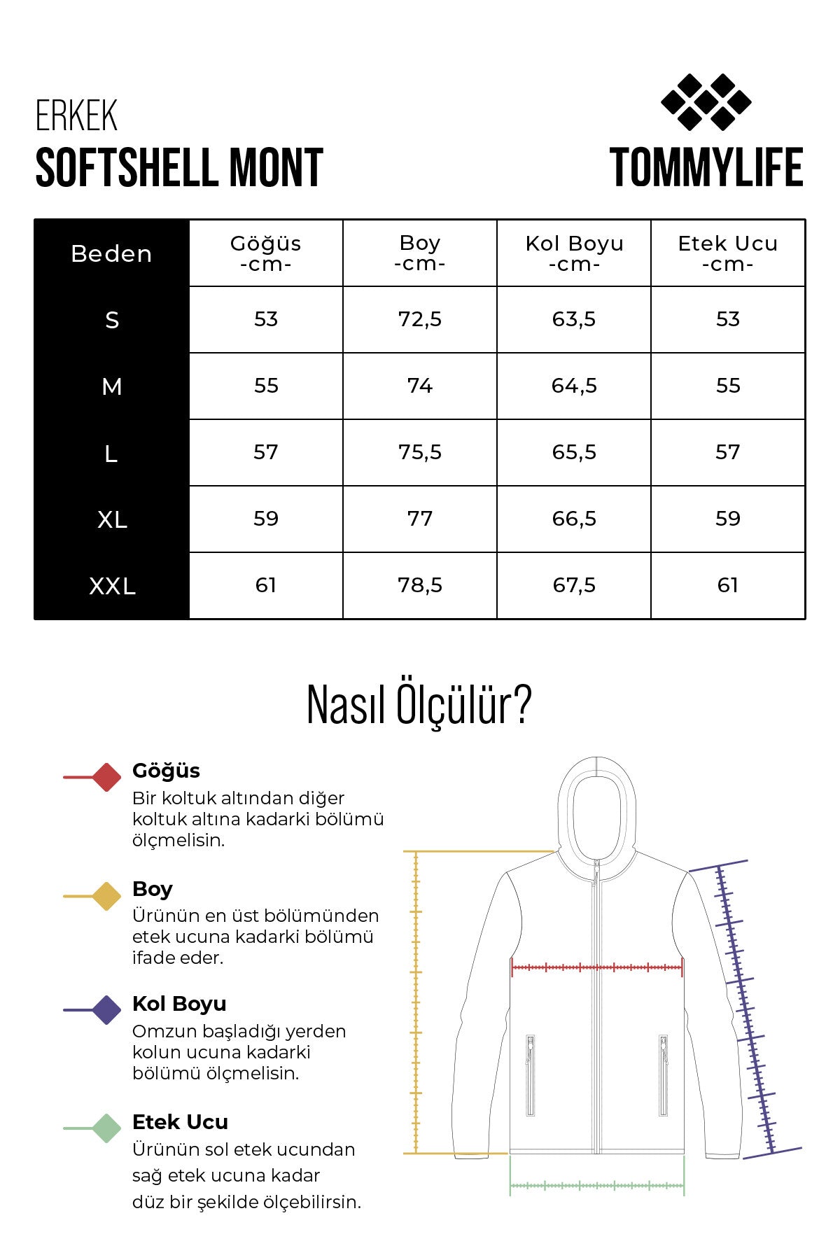 Lacivert Fermuarlı Dik Yaka Su ve Rüzgar Geçirmez Softshell Erkek Mont - 88050