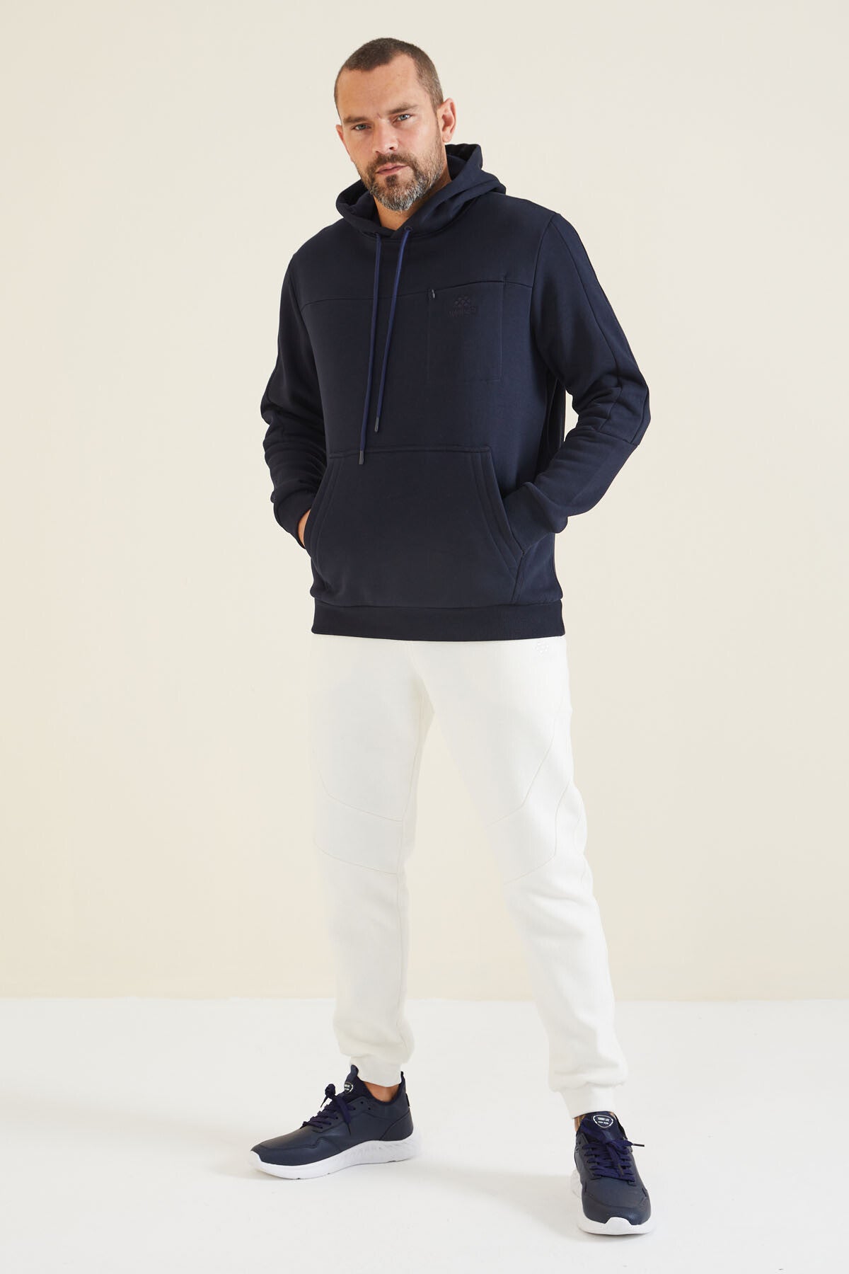 Lacivert Gizli Cep Detaylı Erkek Sweatshirt - 88312