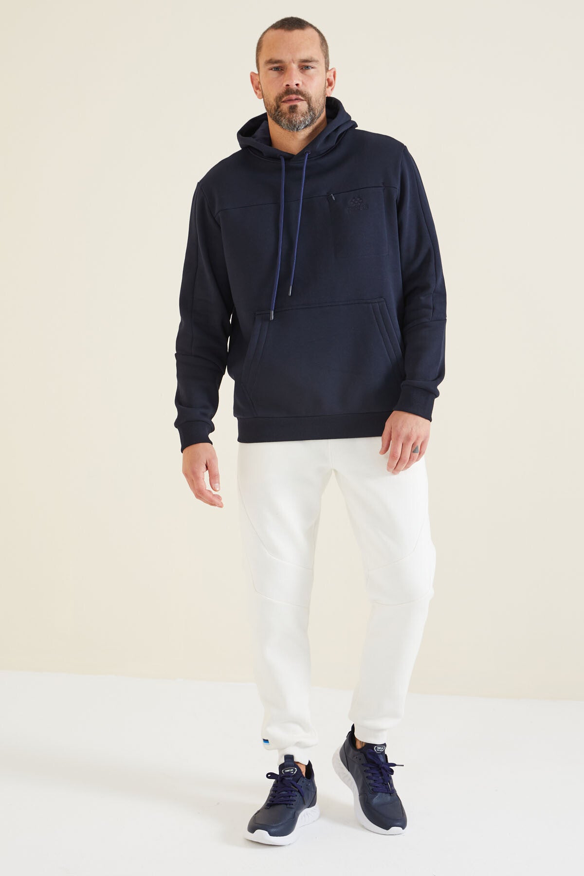 Lacivert Gizli Cep Detaylı Erkek Sweatshirt - 88312