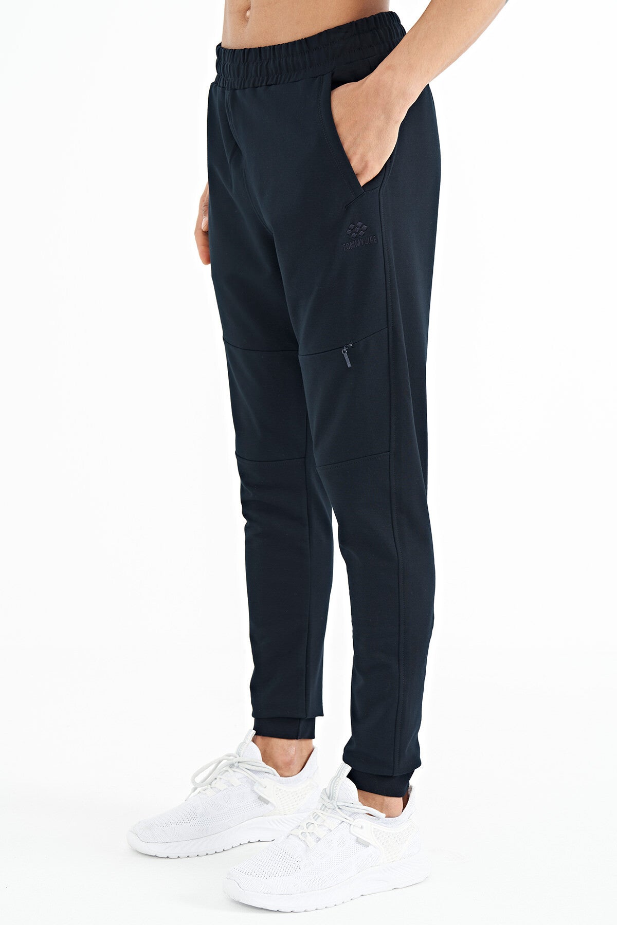 Lacivert Gizli Diz Cep Detaylı Standart Kalıp Erkek Joger Eşofman Alt - 84958