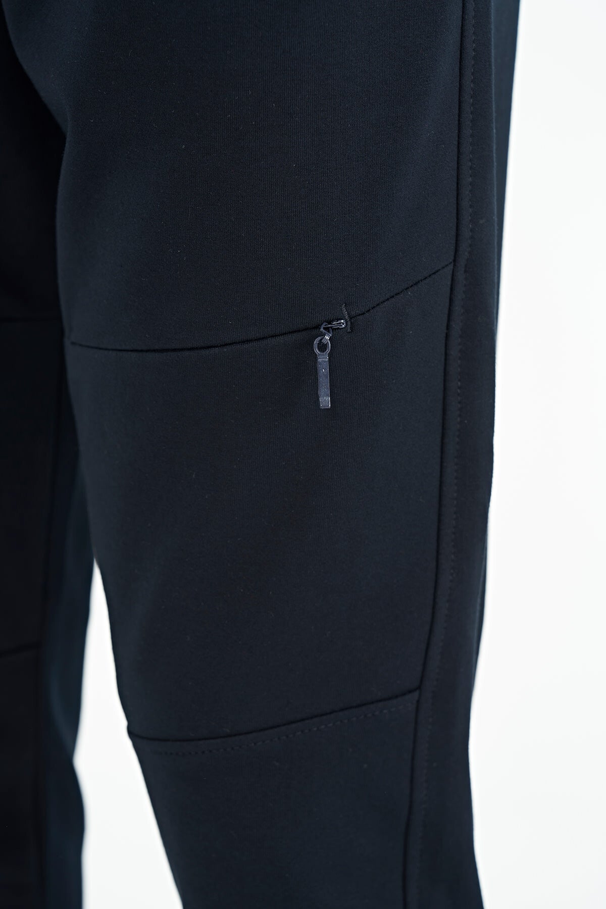 Lacivert Gizli Diz Cep Detaylı Standart Kalıp Erkek Joger Eşofman Alt - 84958