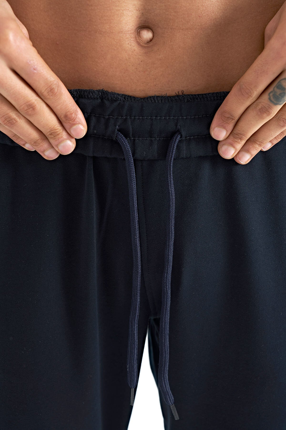 Lacivert Gizli Diz Cep Detaylı Standart Kalıp Erkek Joger Eşofman Alt - 84958