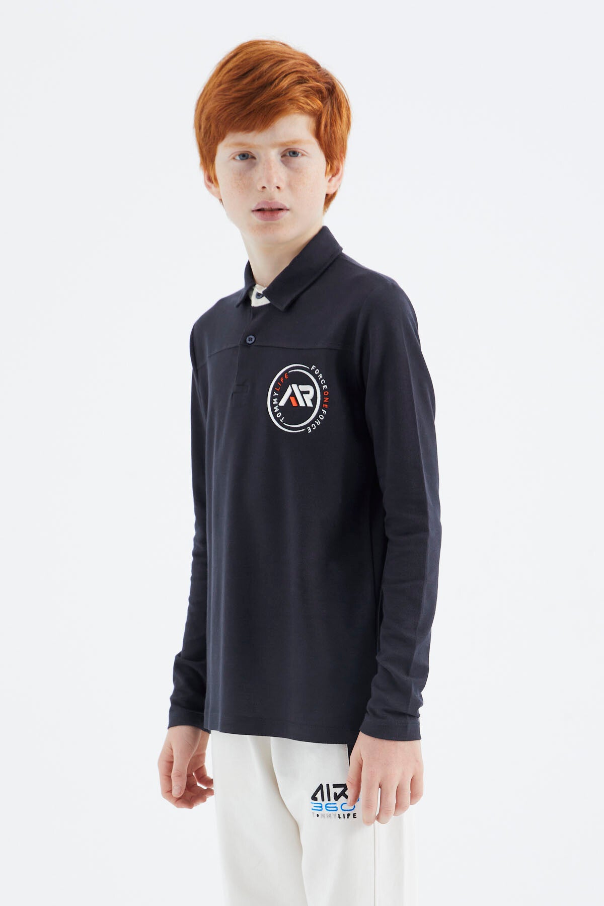 Lacivert Polo Yaka Erkek Çocuk T-Shirt - 11172