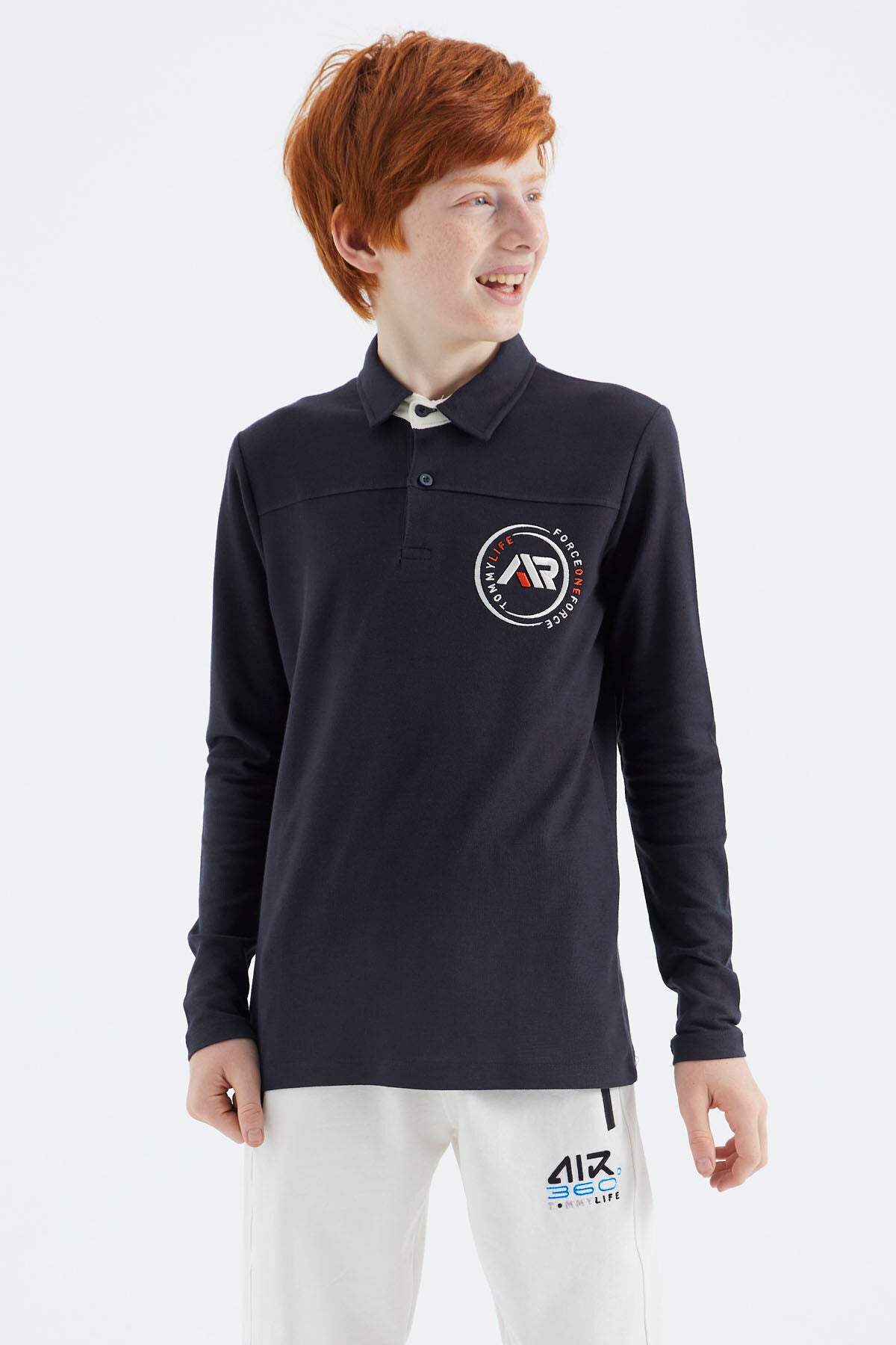 Lacivert Polo Yaka Erkek Çocuk T-Shirt - 11172