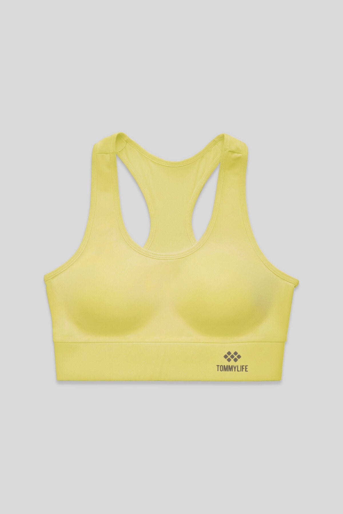 Limon Sırt Detaylı Dar Kalıp U Yaka Kadın Spor Büstiyer - 97120