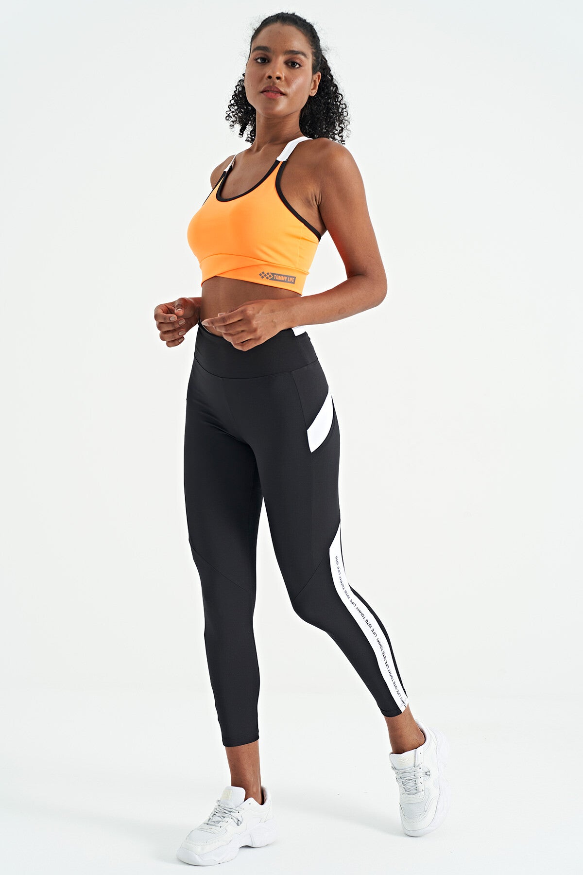 Neon Turuncu Sırt Detaylı Askılı Dar Kalıp Kadın Büstiyer - 97254