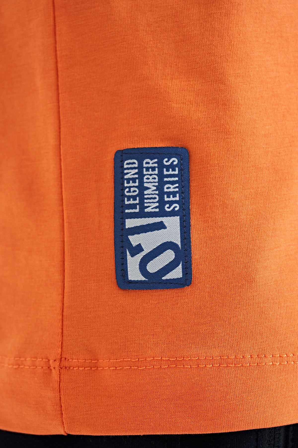Oranj Baskı Detaylı Standart Kalıp O Yaka Erkek Çocuk T-Shirt - 11133