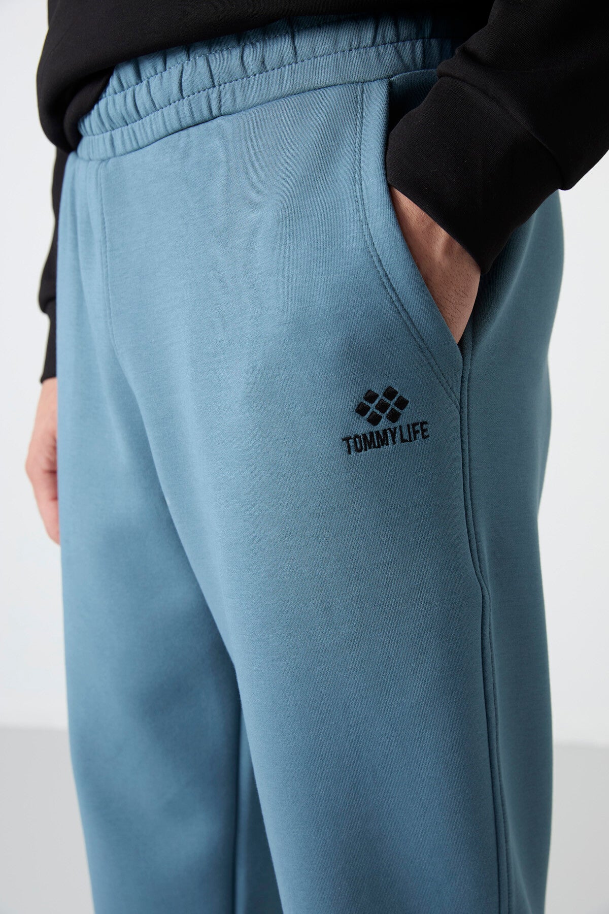 Orman Yeşili Bağcıklı Dar Paça Erkek Eşofman Alt - 84999