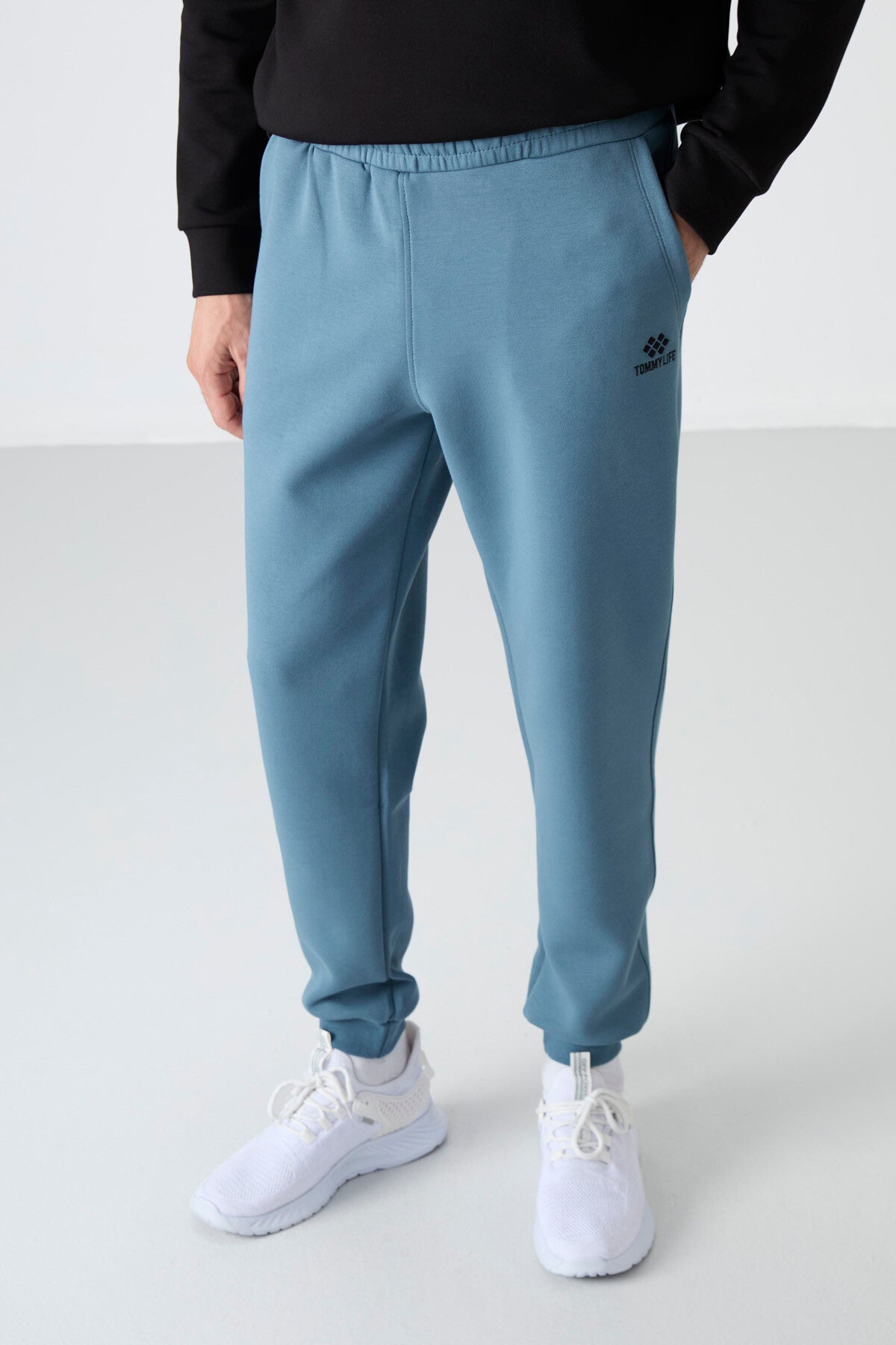 Orman Yeşili Bağcıklı Dar Paça Erkek Eşofman Alt - 84999