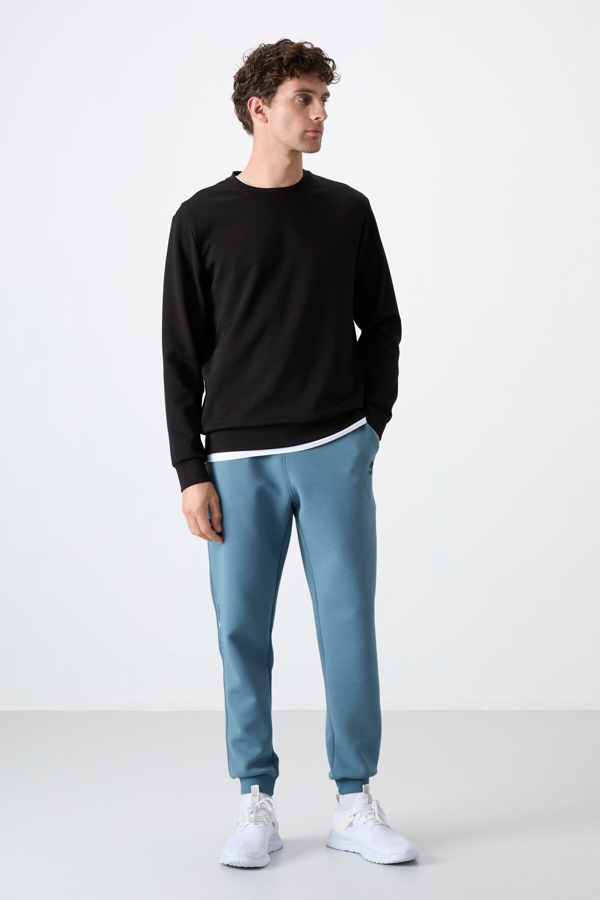 Orman Yeşili Bağcıklı Dar Paça Erkek Eşofman Alt - 84999