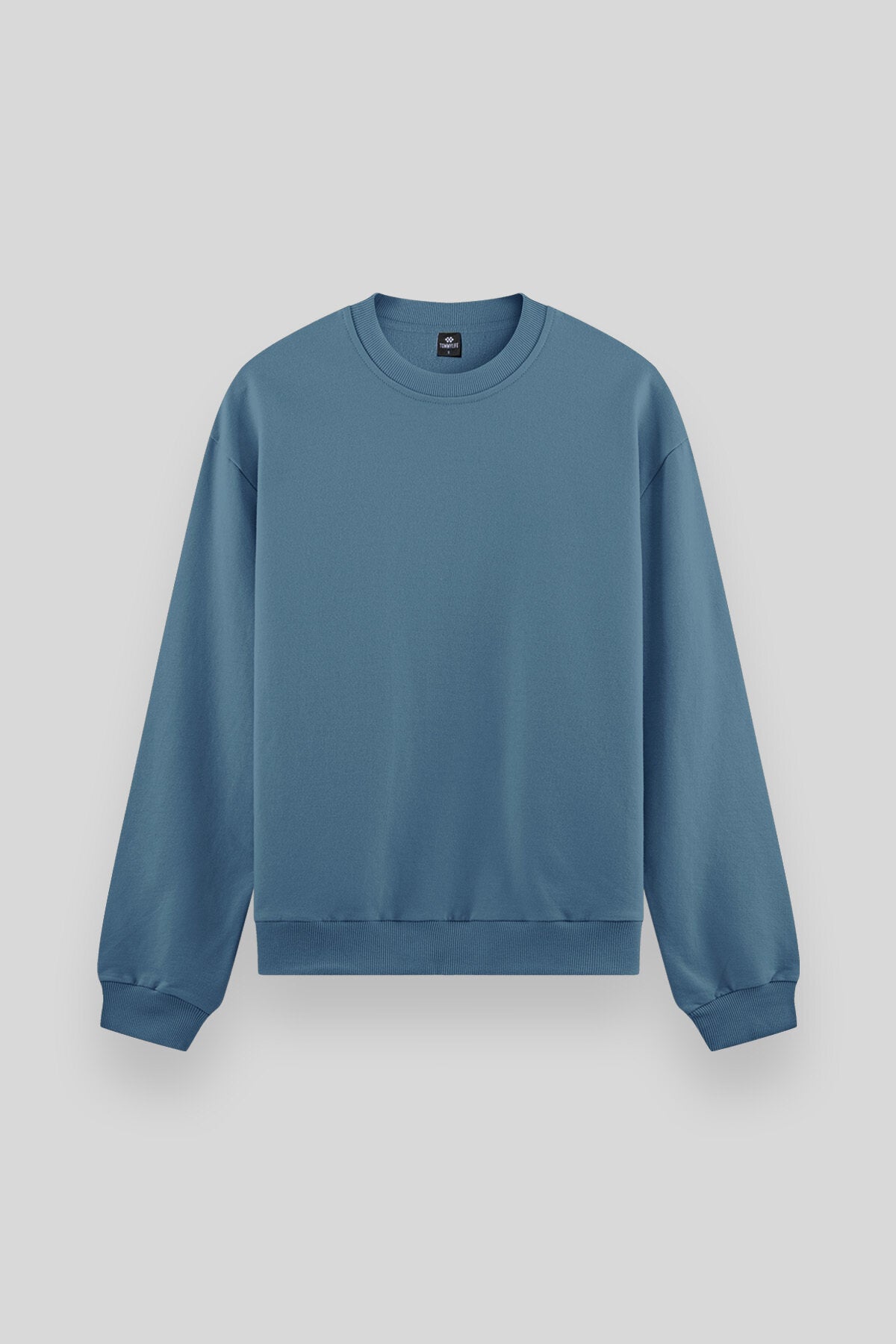 Orman Yeşili Basic O Yaka Rahat Form Erkek Sweatshirt - 88053