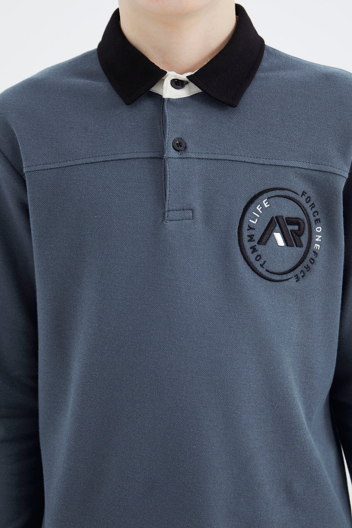 Orman Yeşili Polo Yaka Erkek Çocuk T-Shirt - 11172