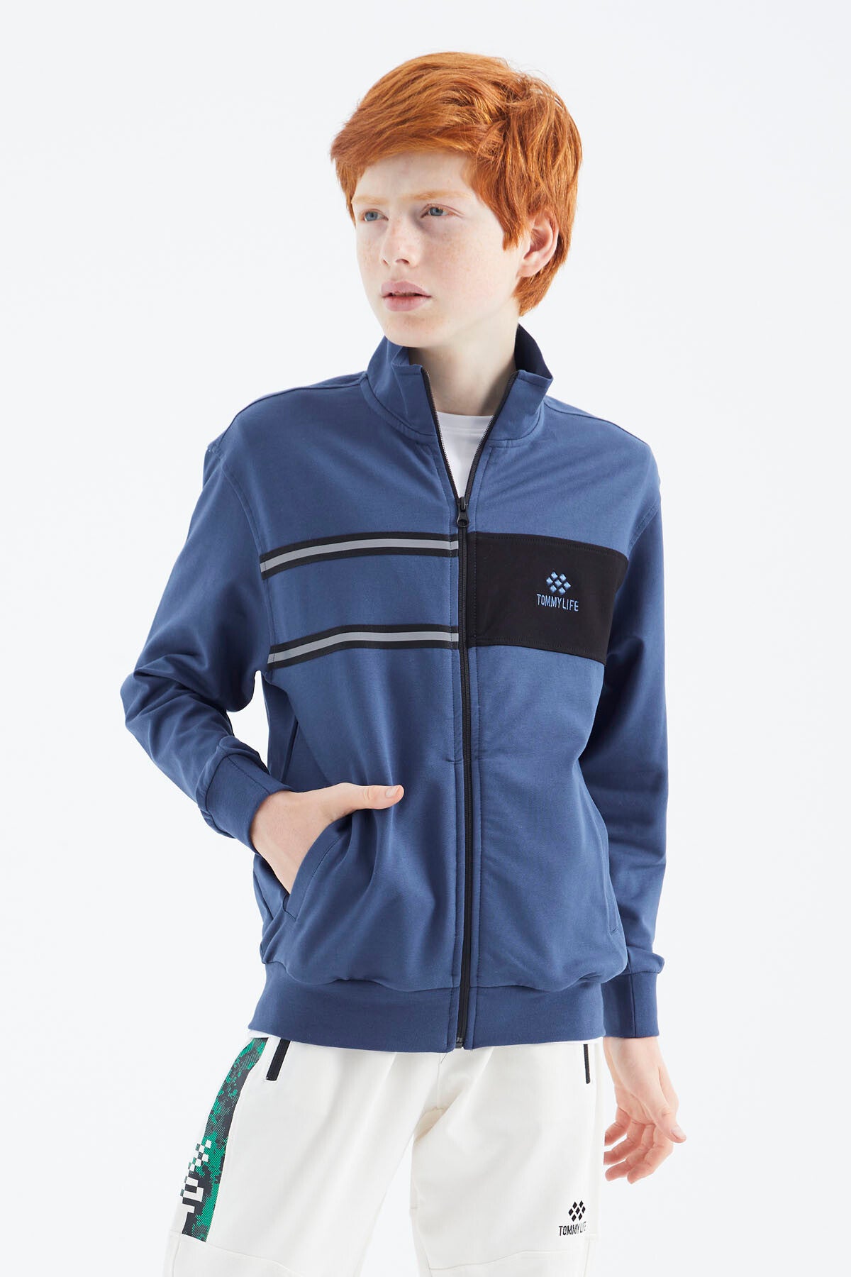 Parlament Dik Yaka Erkek Çocuk Sweatshirt - 11183