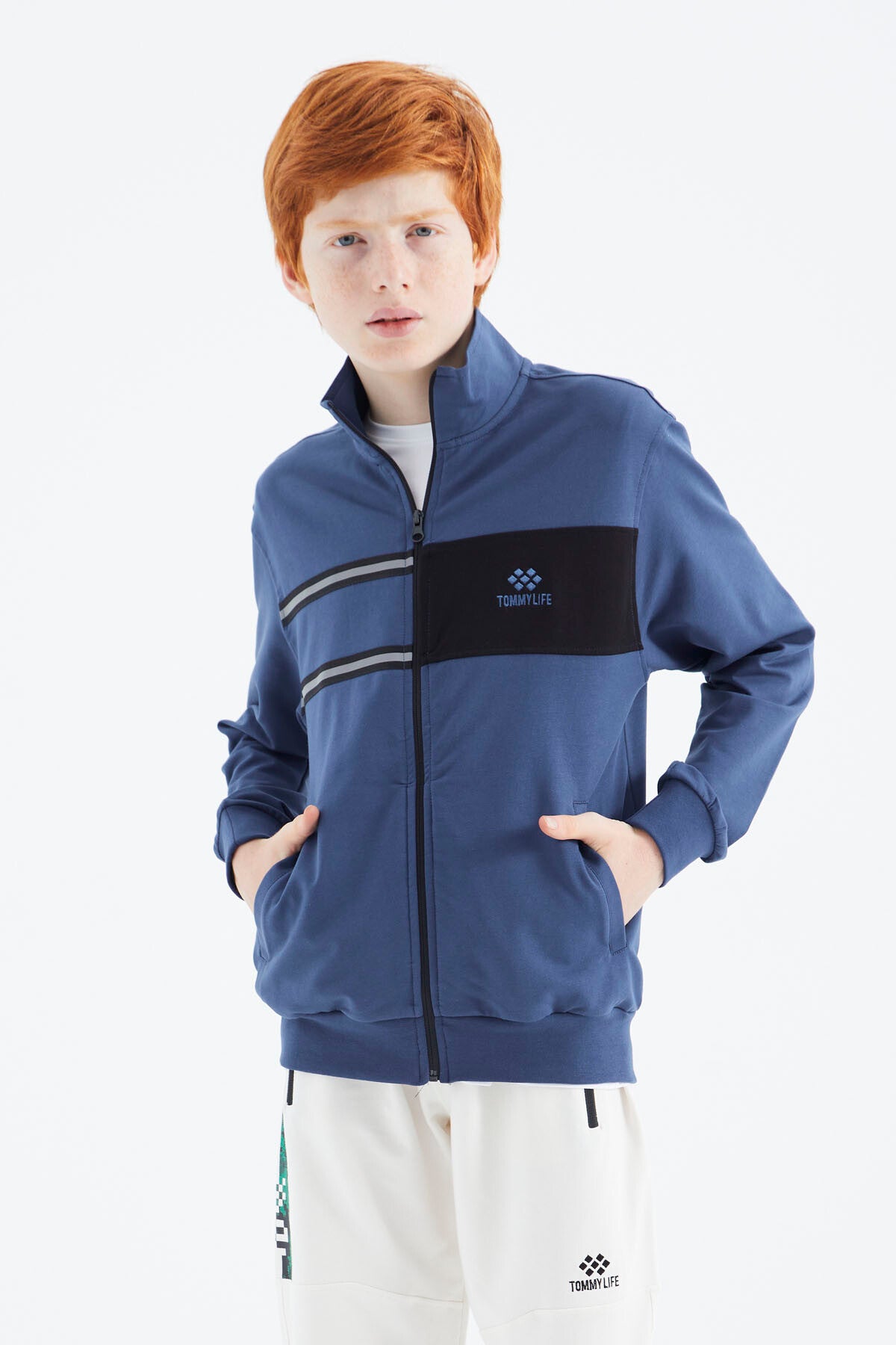 Parlament Dik Yaka Erkek Çocuk Sweatshirt - 11183