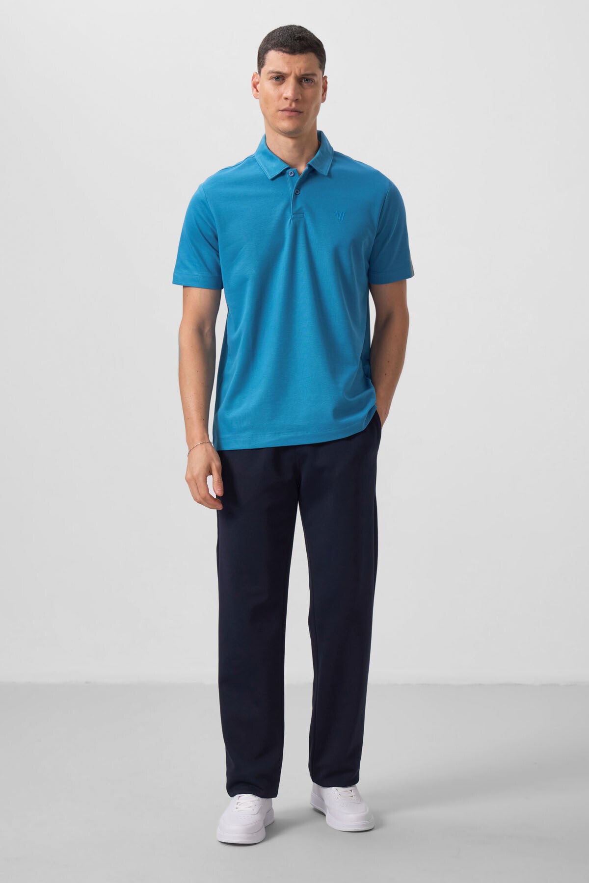 Saks Standart Kalıp Basic Polo Yaka Erkek T-Shirt - 87768