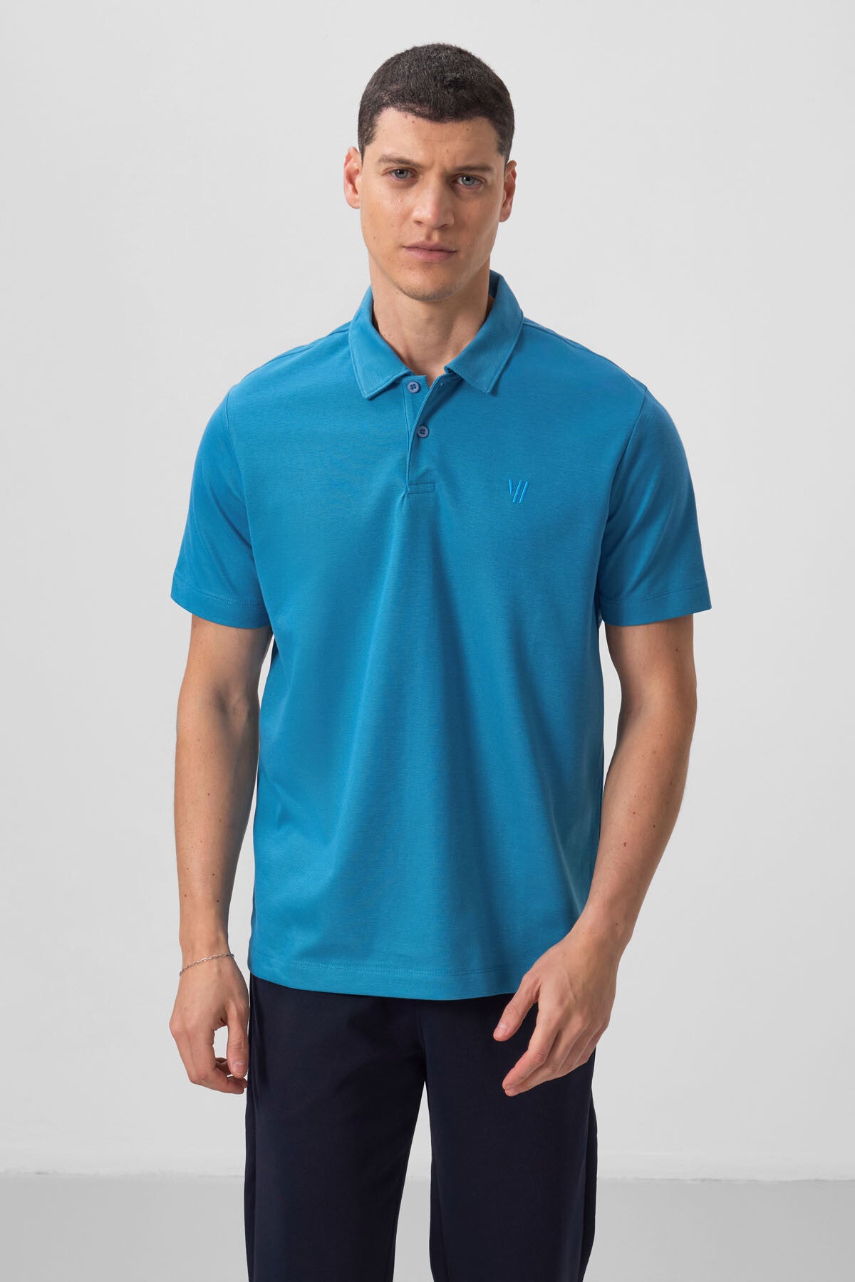 Saks Standart Kalıp Basic Polo Yaka Erkek T-Shirt - 87768