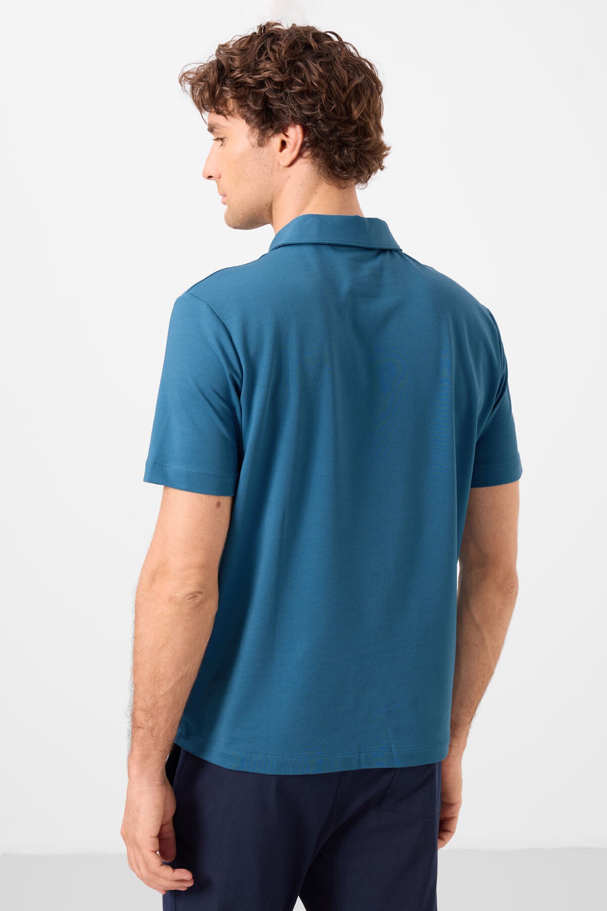 Saks Standart Kalıp Basic Polo Yaka Erkek T-Shirt - 87748