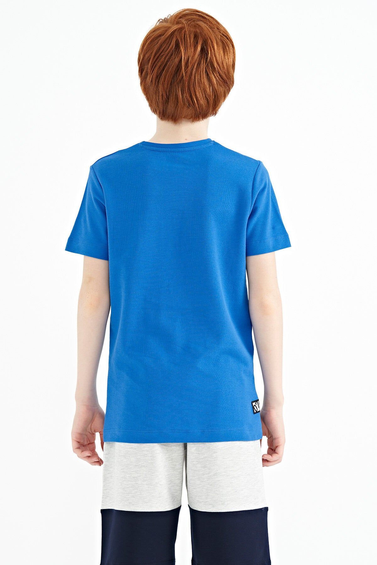 Saks Cep Detaylı O Yaka Standart Kalıp Erkek Çocuk T-Shirt - 11120