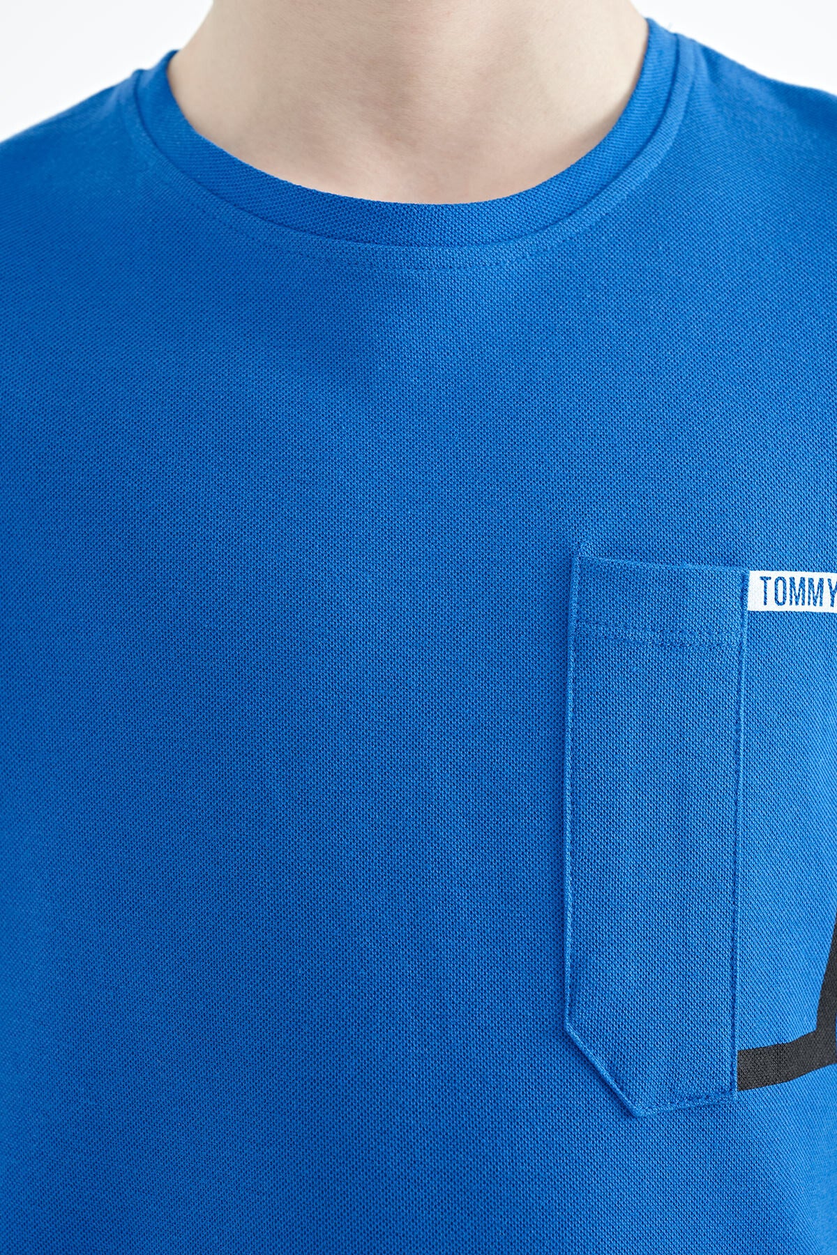 Saks Cep Detaylı O Yaka Standart Kalıp Erkek Çocuk T-Shirt - 11120