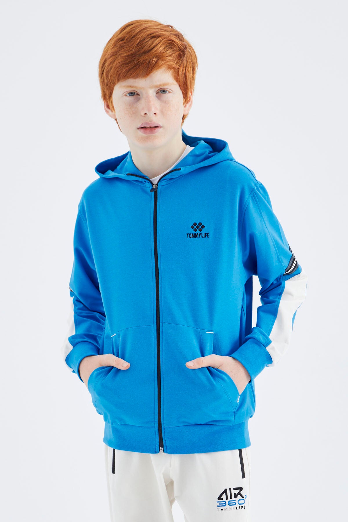 Saks Fermuarlı Erkek Çocuk Sweatshirt - 11180