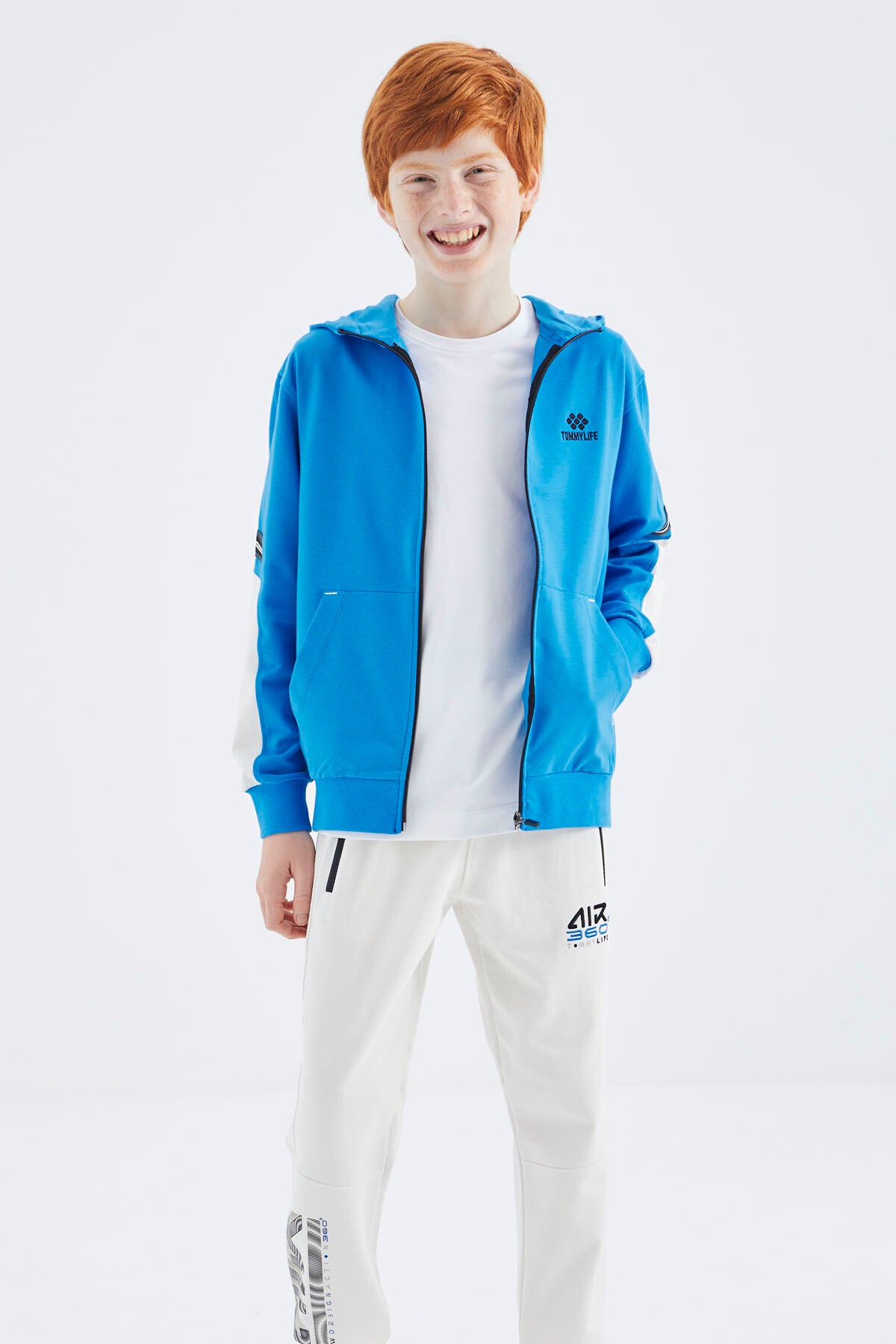 Saks Fermuarlı Erkek Çocuk Sweatshirt - 11180
