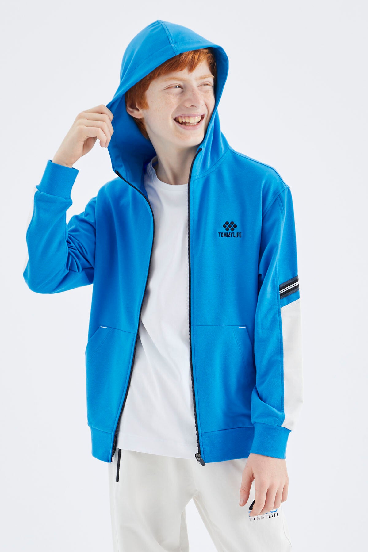 Saks Fermuarlı Erkek Çocuk Sweatshirt - 11180