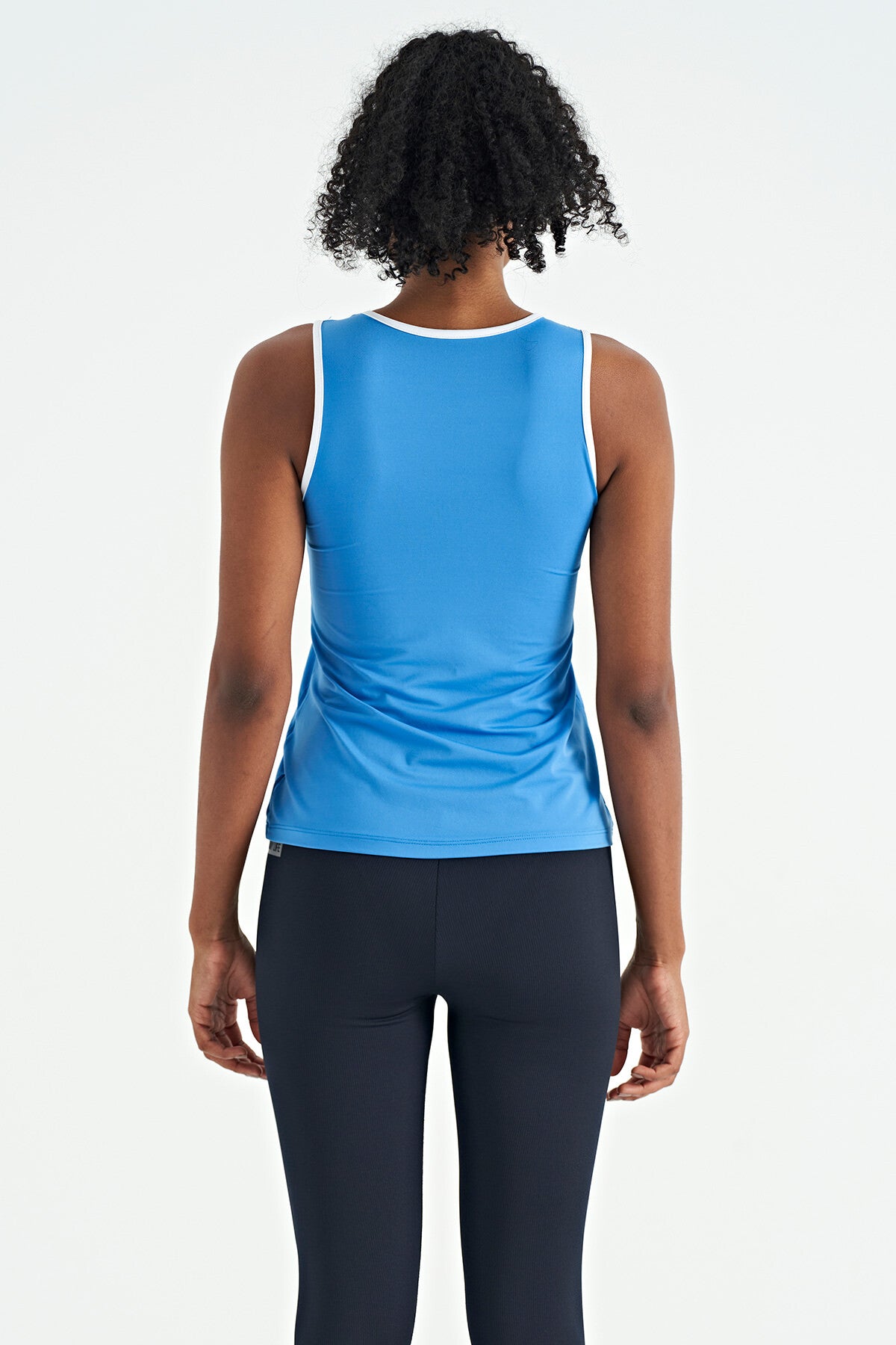 Saks Logo Baskılı Biye Şeritli Standart Kalıp Kadın Spor Atlet - 97255