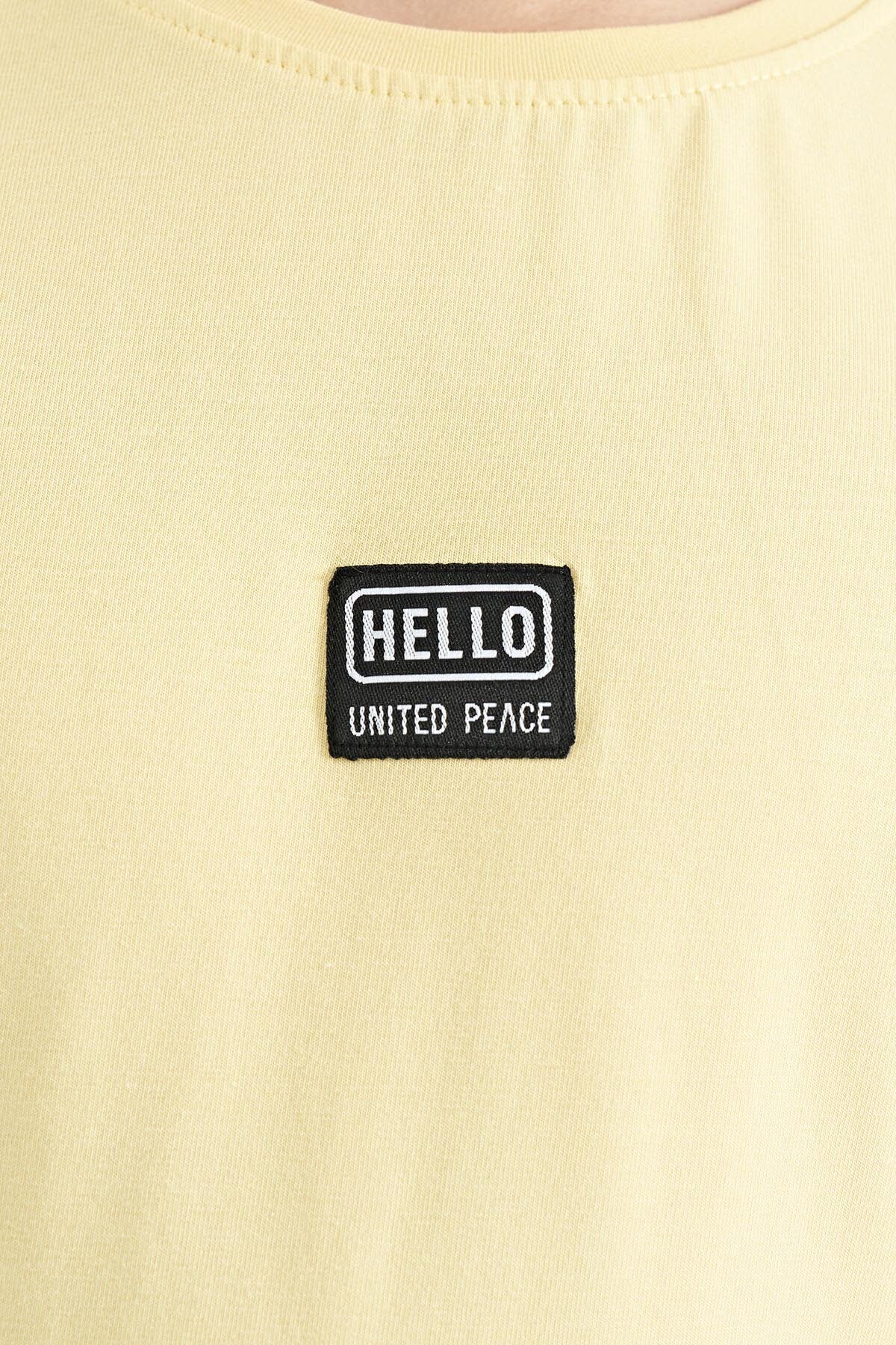 Sarı Baskılı Standart Kalıp O Yaka Erkek Çocuk T-Shirt - 11097