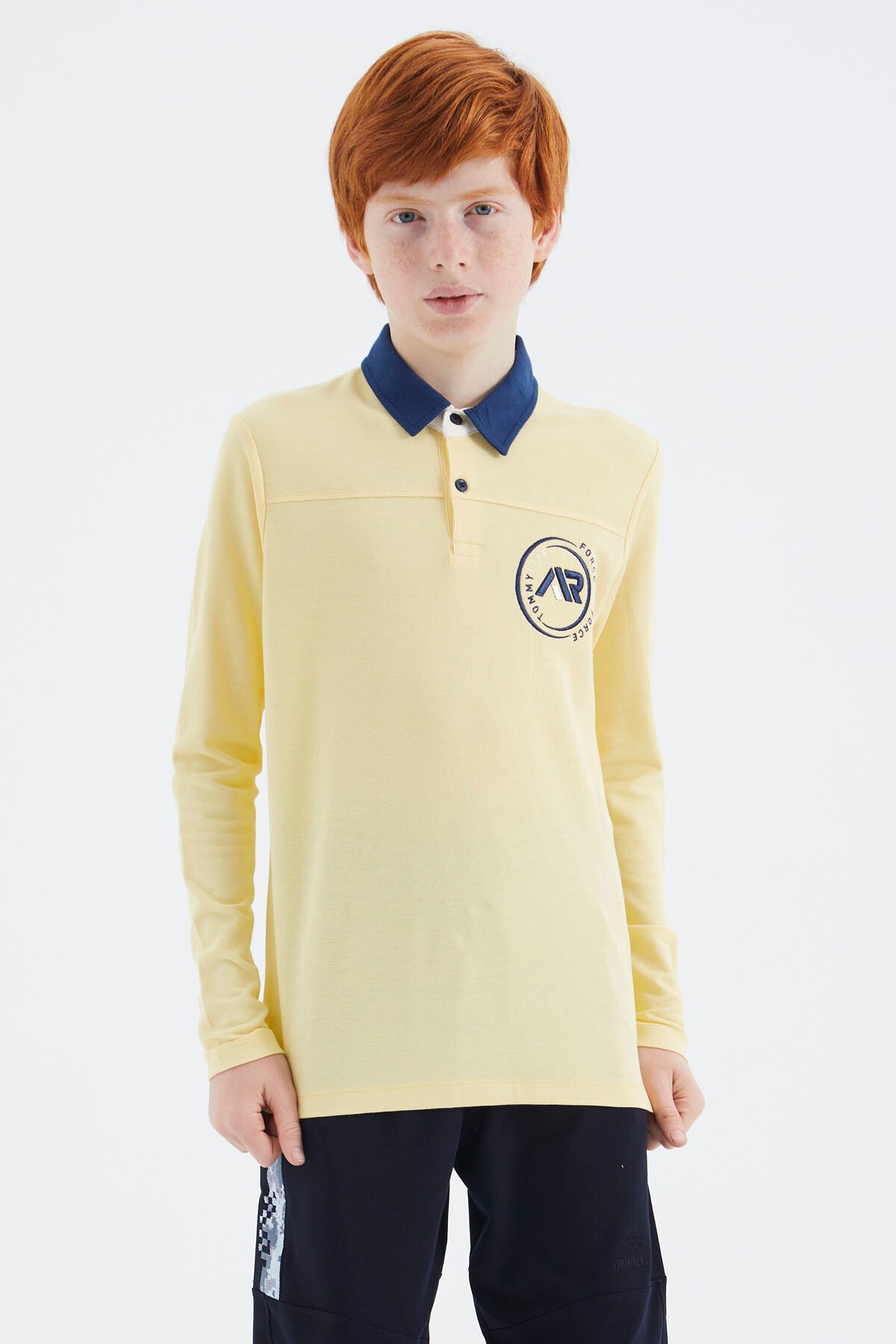 Sarı Polo Yaka Erkek Çocuk T-Shirt - 11172
