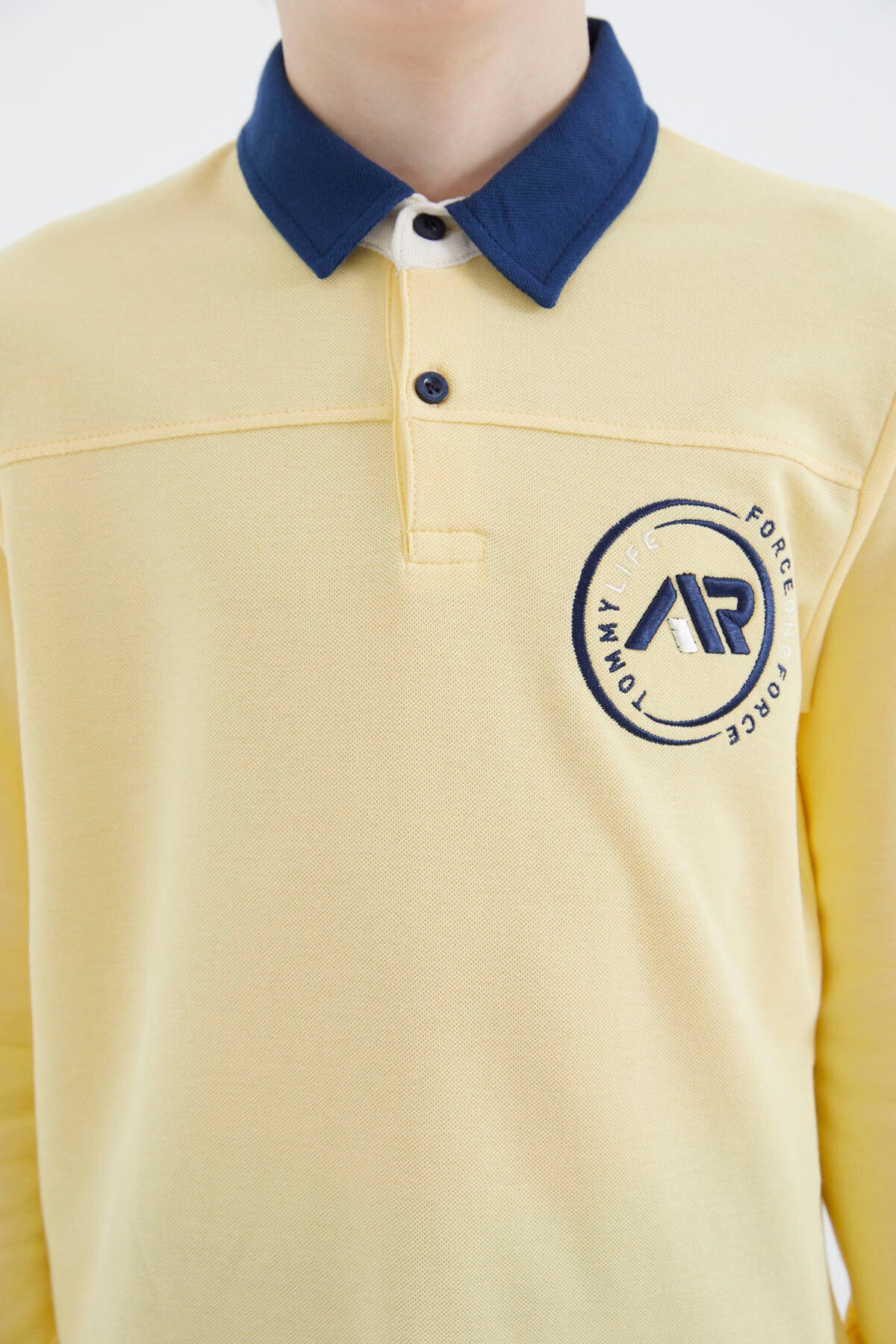 Sarı Polo Yaka Erkek Çocuk T-Shirt - 11172