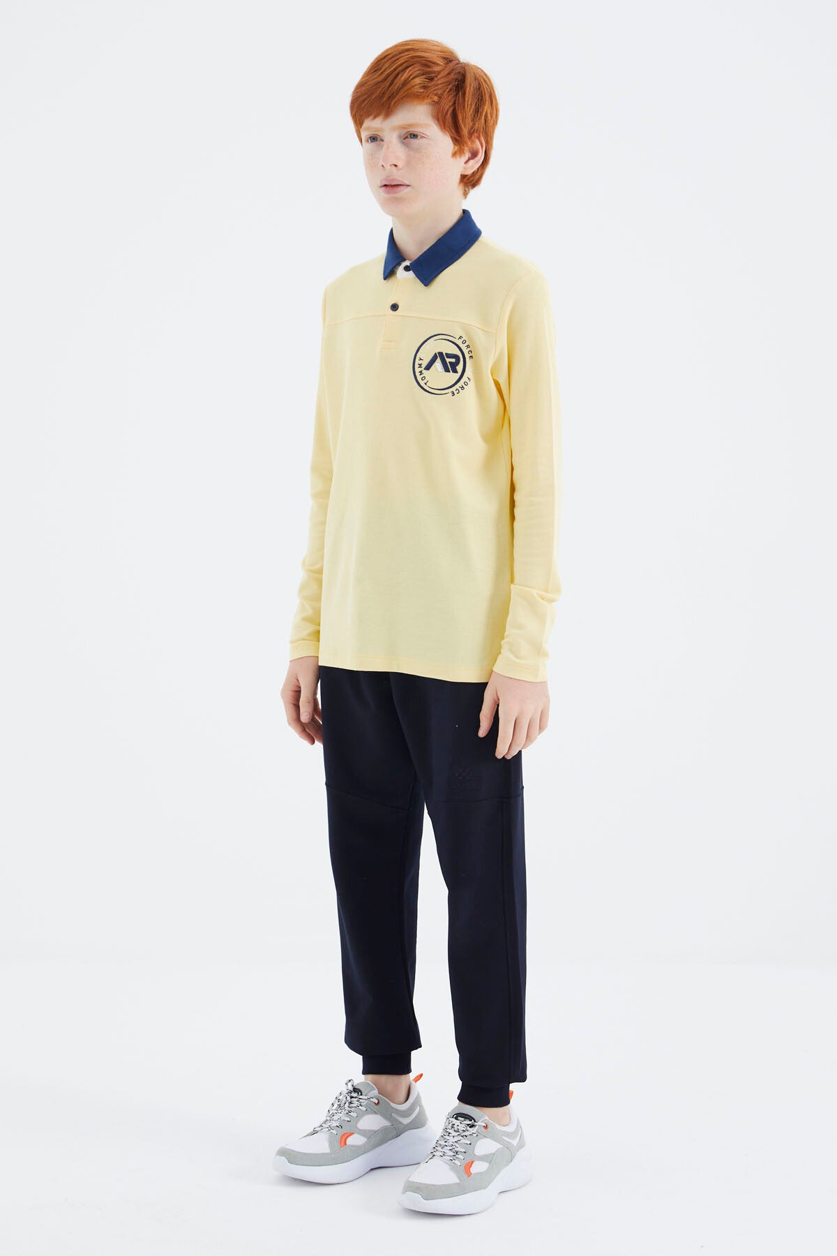 Sarı Polo Yaka Erkek Çocuk T-Shirt - 11172