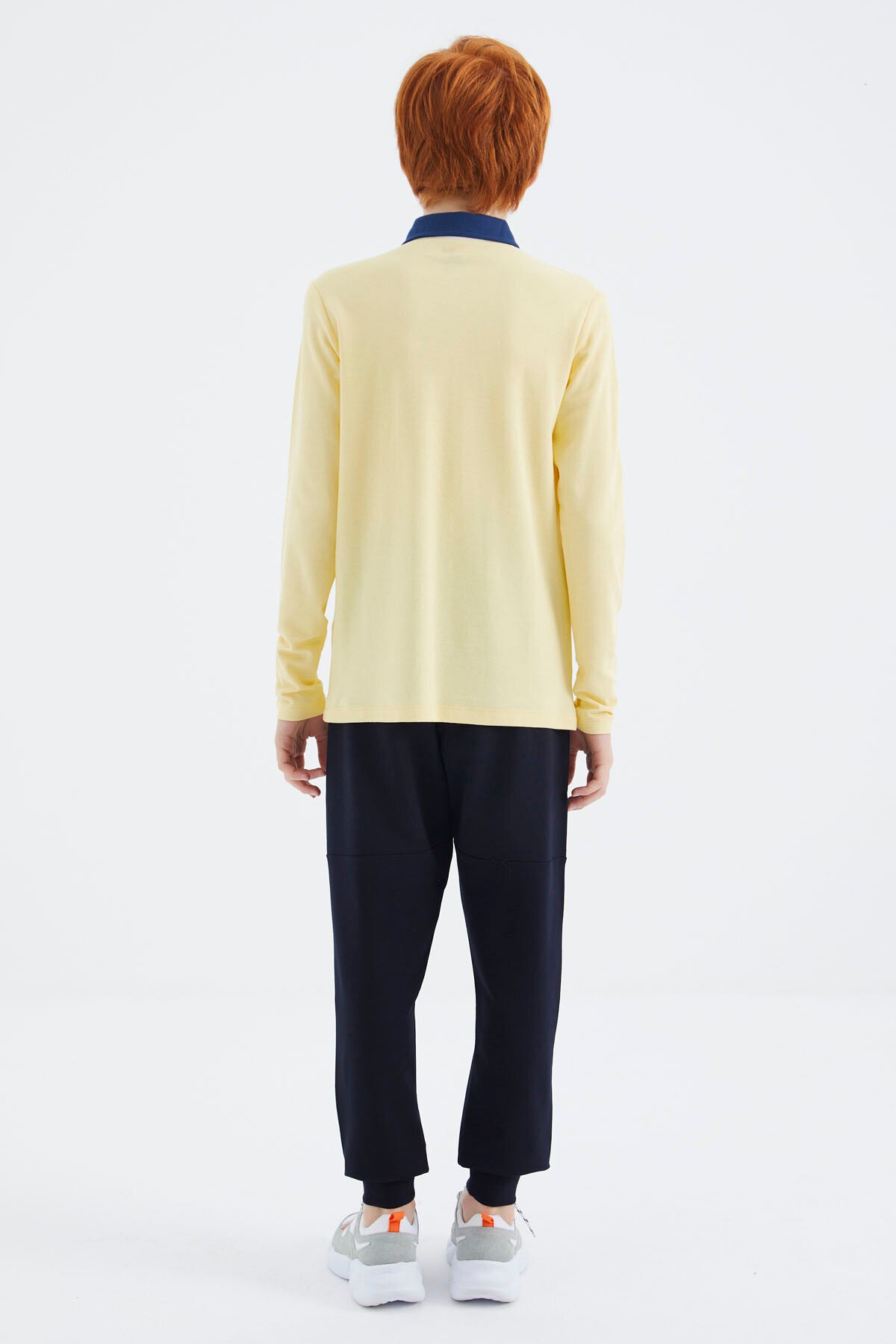 Sarı Polo Yaka Erkek Çocuk T-Shirt - 11172