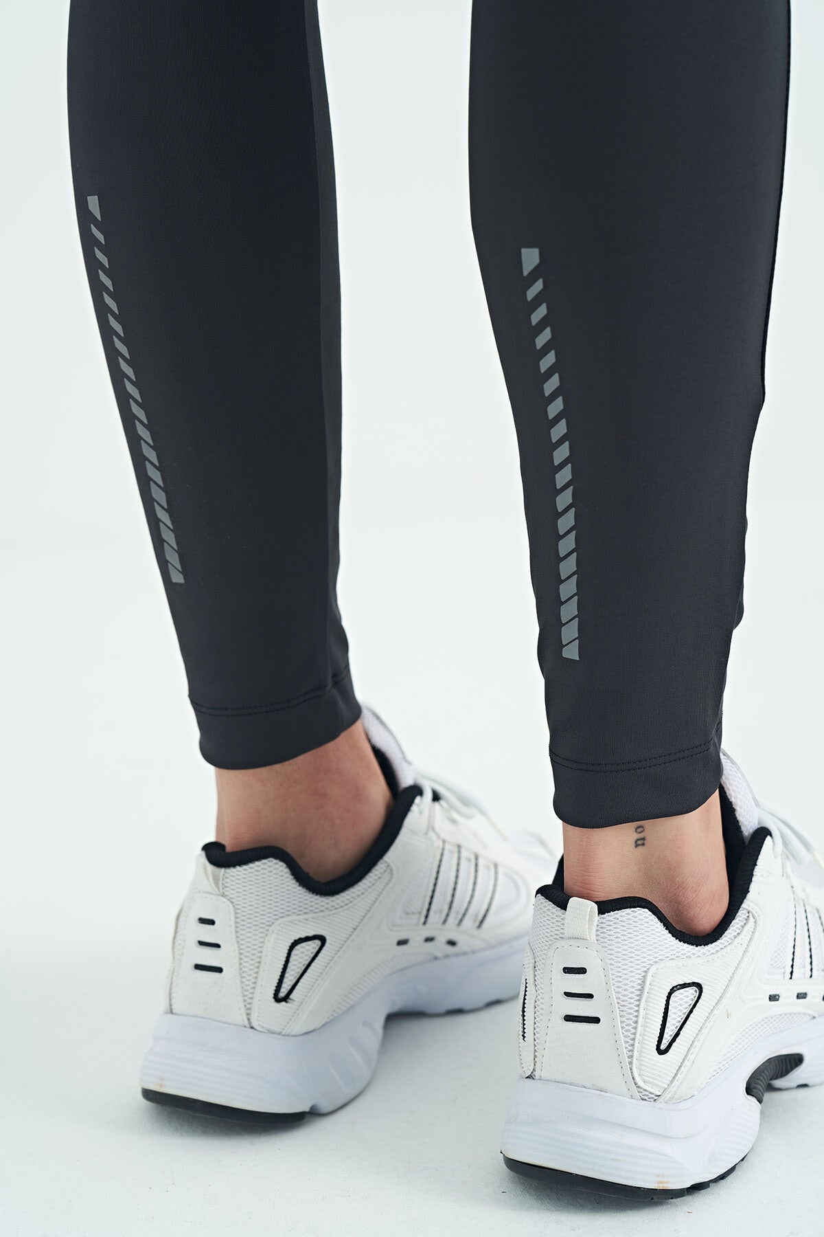 Siyah Arka Bilek Baskı Detaylı Yüksek Bel Slim Fit Aktif Spor Erkek Tayt - 84988