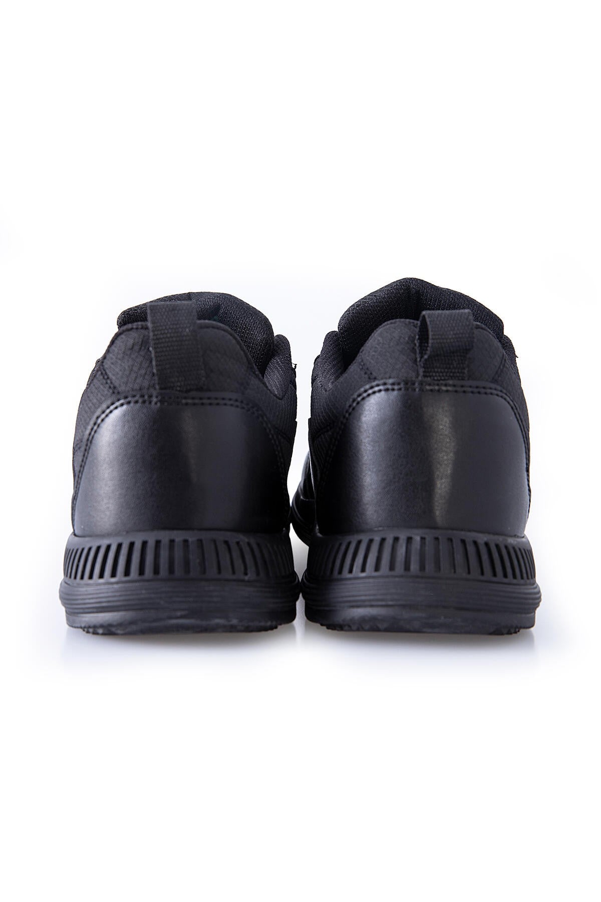 Siyah Bağcıklı Kapitone Suni Deri Detaylı Erkek Spor Ayakkabı - 89096
