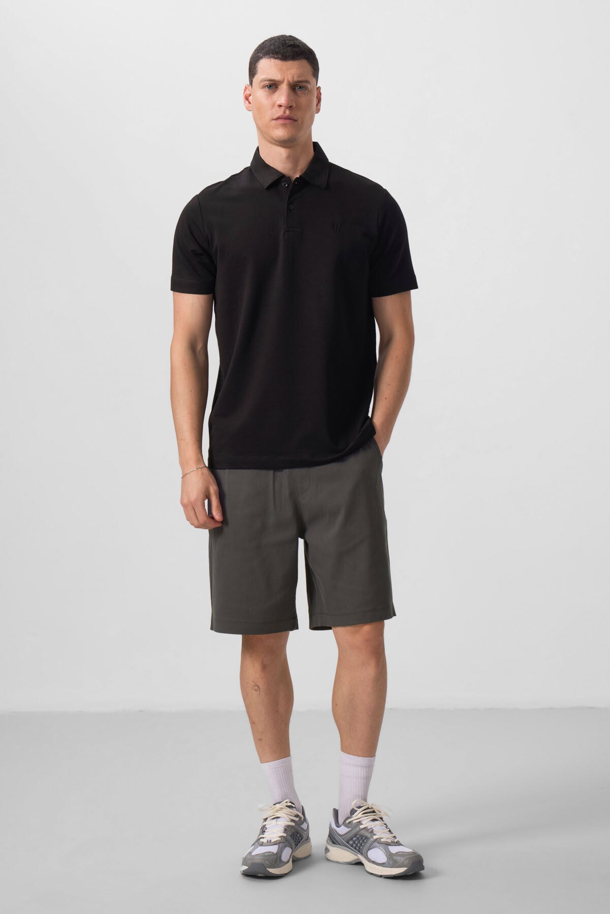 Siyah Standart Kalıp Basic Polo Yaka Erkek T-Shirt - 87768