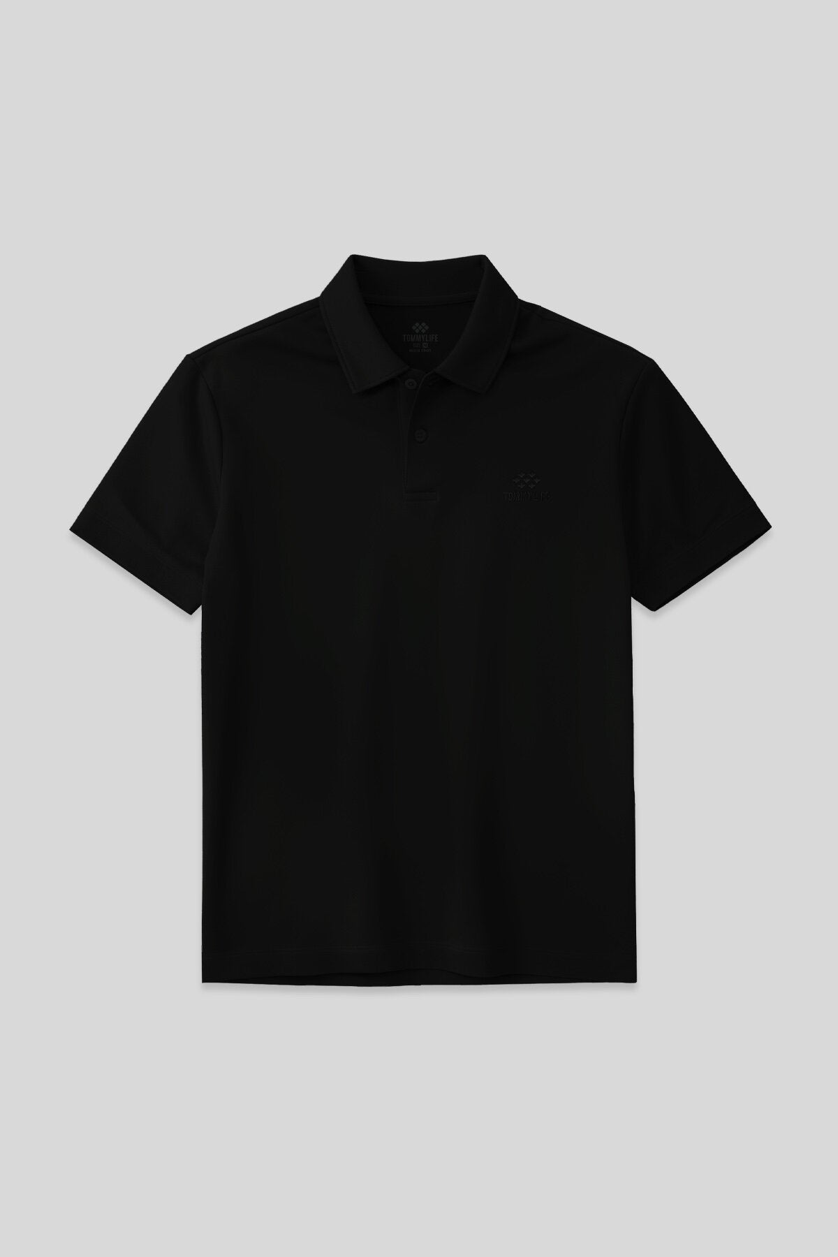 Siyah Standart Kalıp Basic Polo Yaka Erkek T-Shirt - 87748