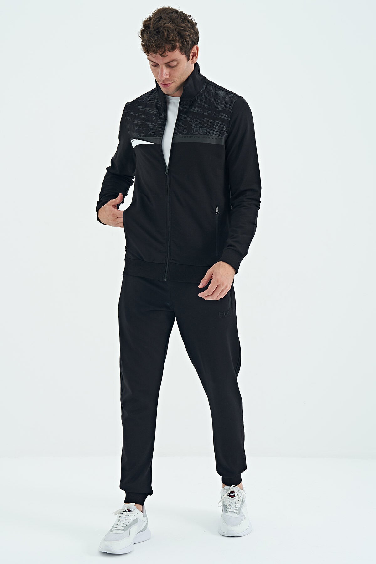 Harry Siyah Standart Kalıp Erkek Eşofman Takım - 85197