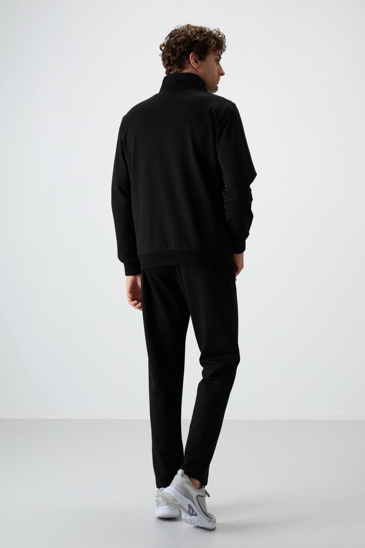 Troy Siyah Standart Kalıp Erkek Eşofman Takım - 85196