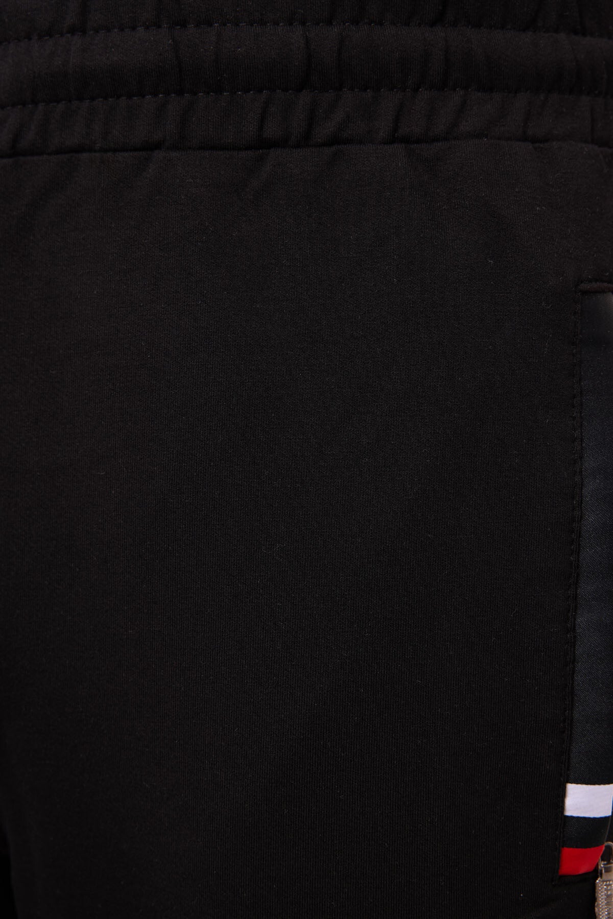 Siyah Fermuar Cepli Dar Kalıp Klasik Paça Erkek Eşofman Alt - 84649