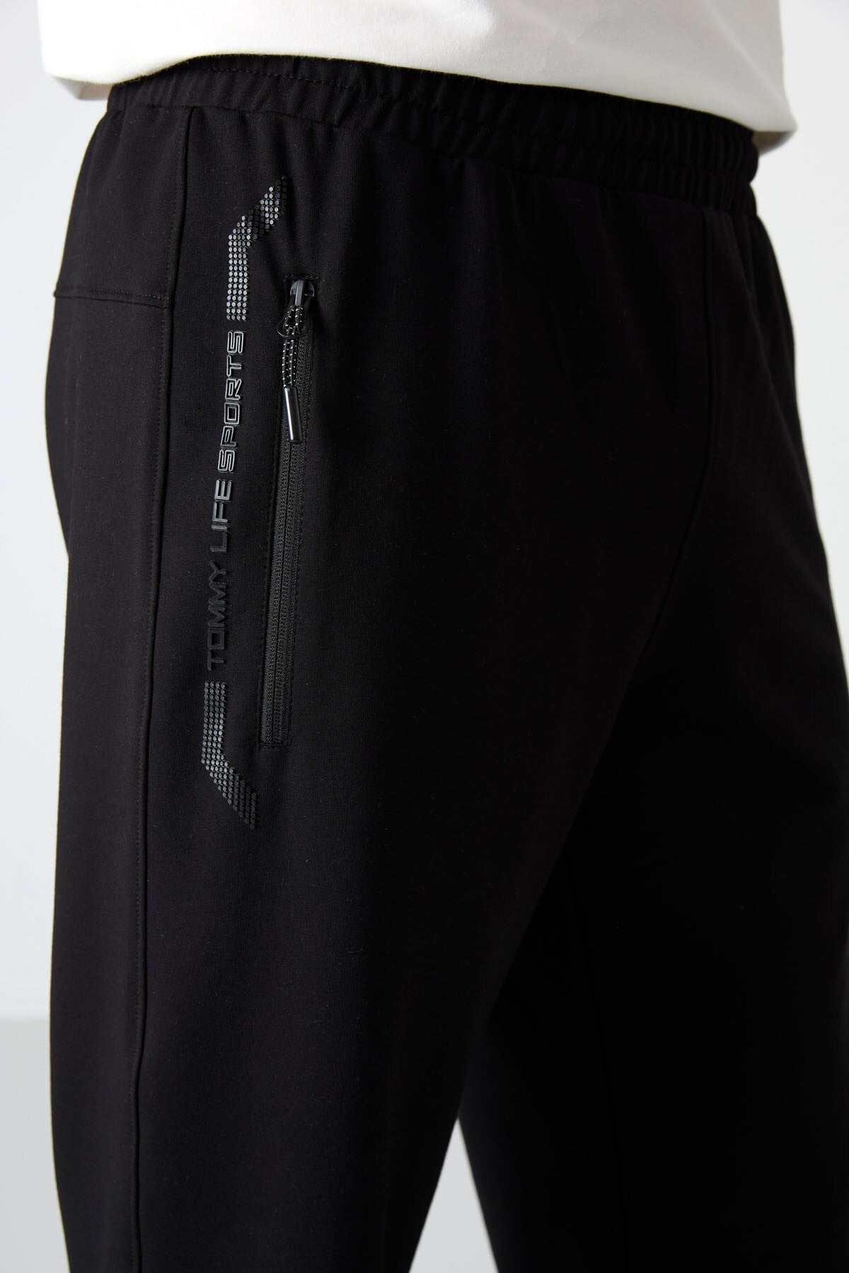 Siyah Fermuar Cepli Standart Kalıp Klasik Paça Erkek Kapri - 83091