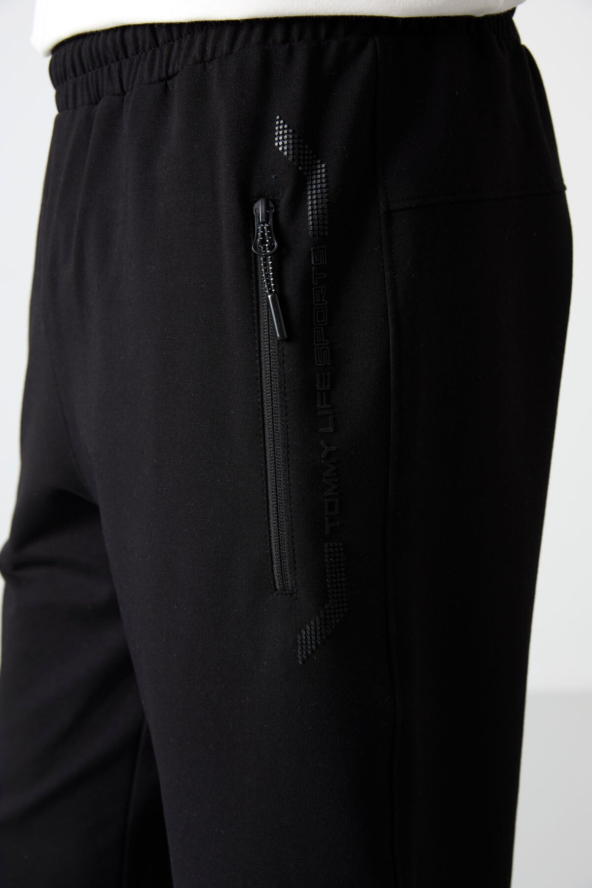 Siyah Fermuar Cepli Standart Kalıp Klasik Paça Erkek Kapri - 83091