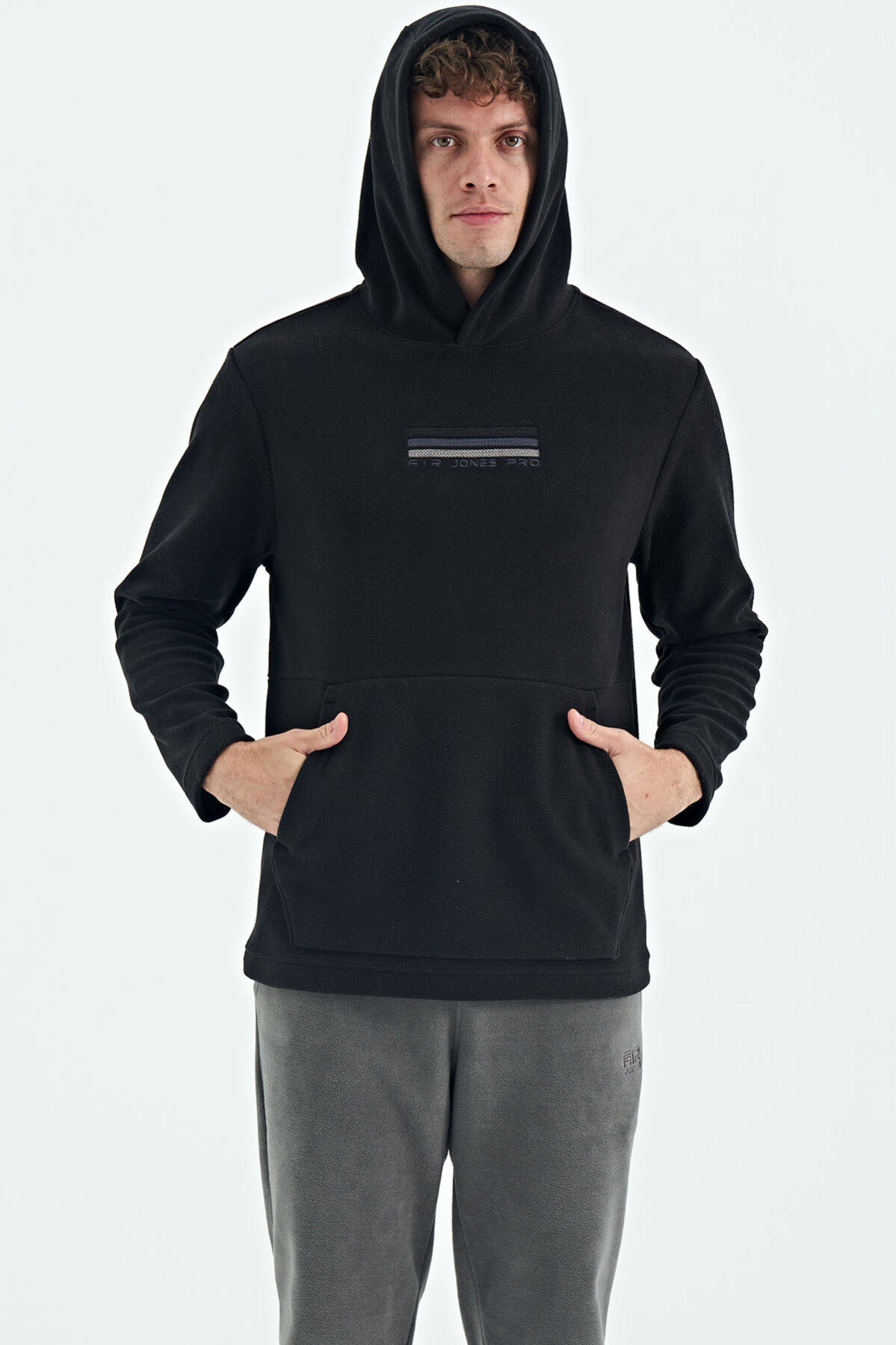 Hern Siyah Erkek Polar Sweatshirt - 88301