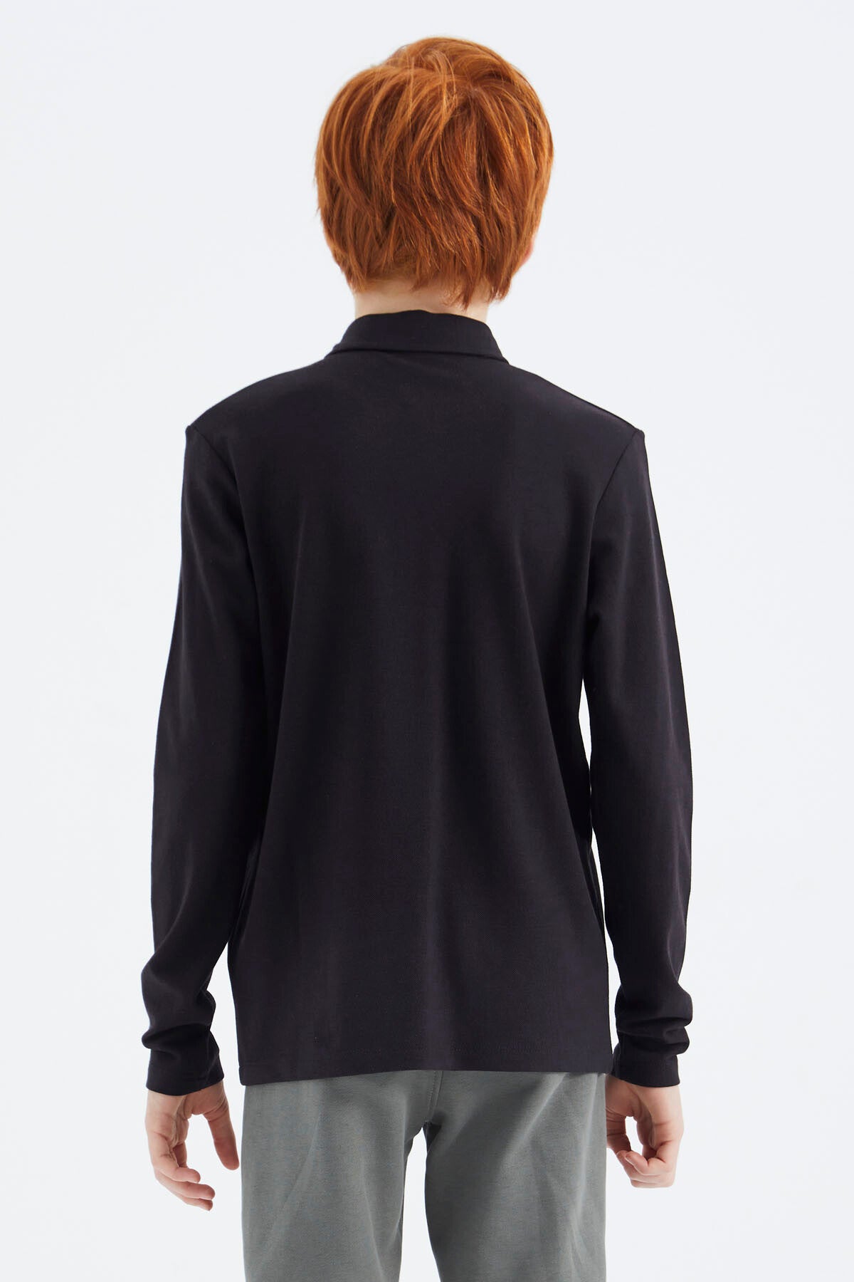 Siyah Polo Yaka Erkek Çocuk T-Shirt - 11172